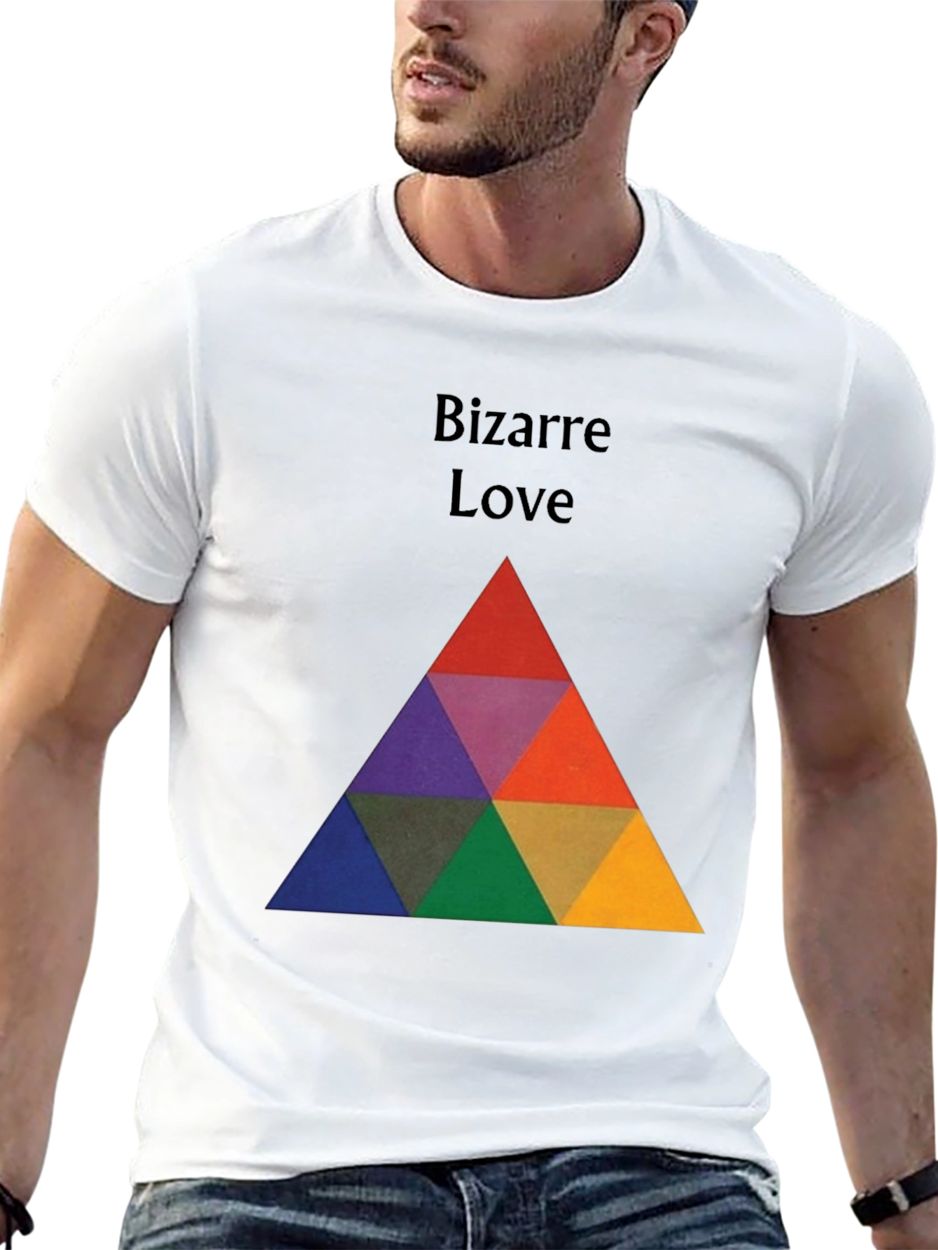 Bizarre Love Triangle Graphic Tee - Stylish & Unique