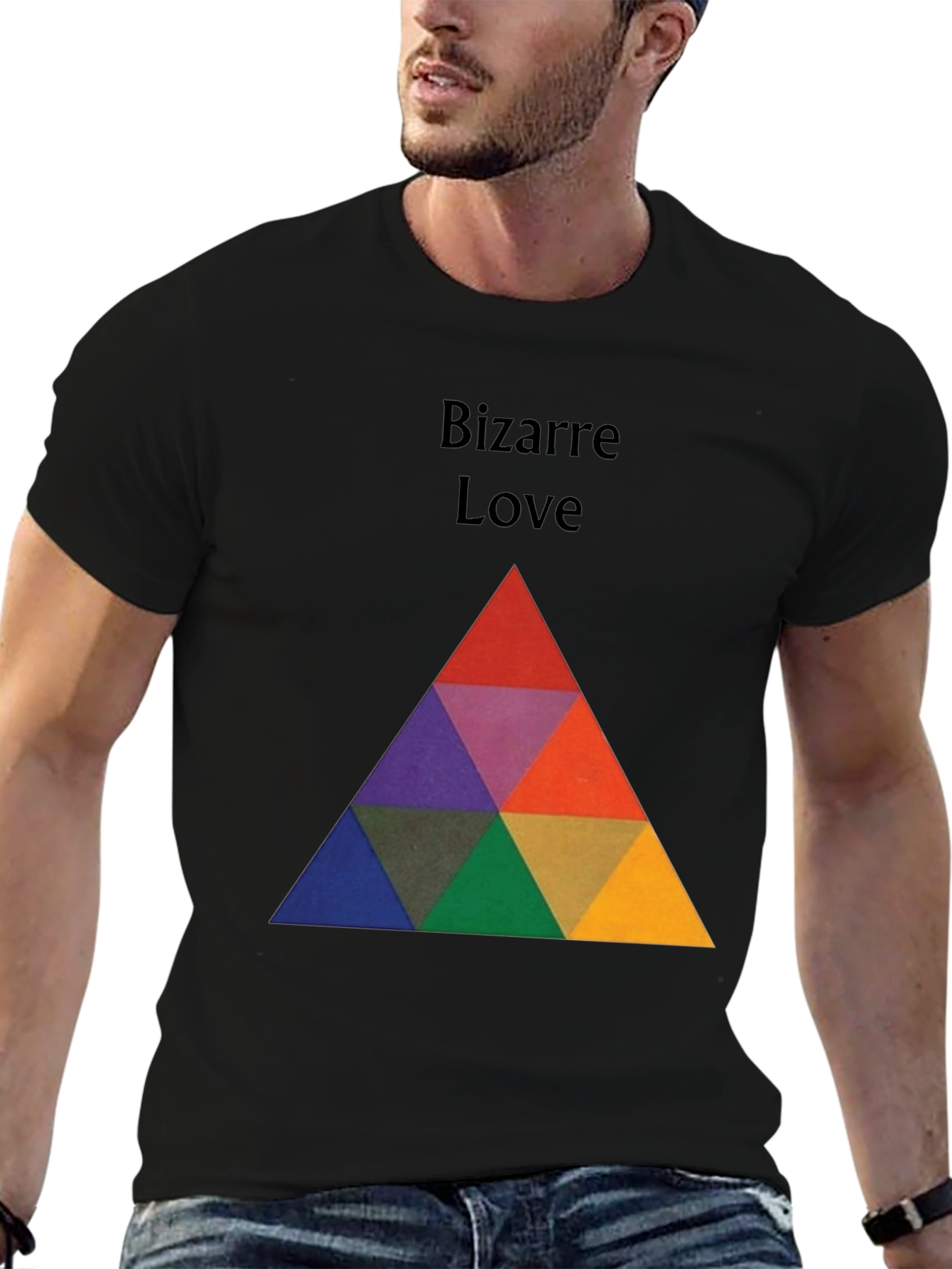 Bizarre Love Triangle Graphic Tee - Stylish & Unique
