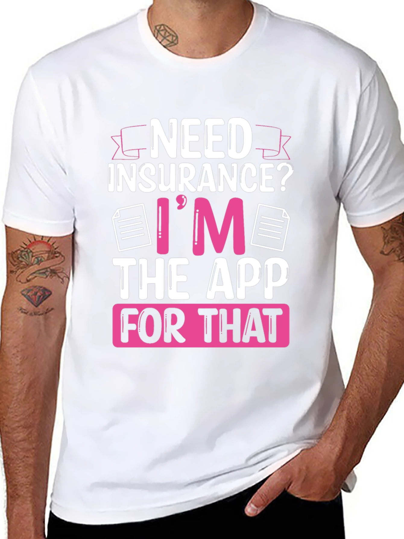 Need Insurance? Black Graphic T-Shirt