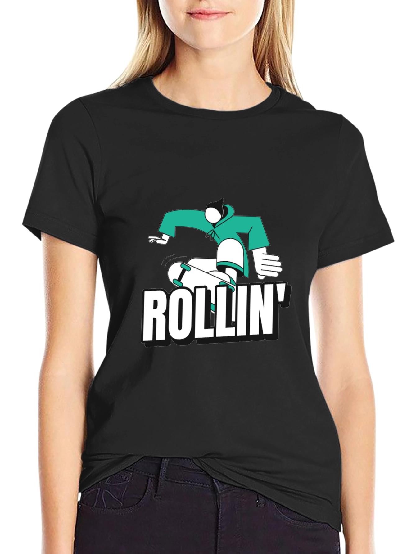 Skateboarding T-Shirt - Rollin Design