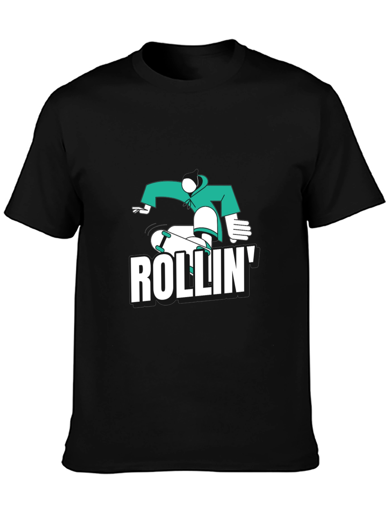 Skateboarding T-Shirt - Rollin Design