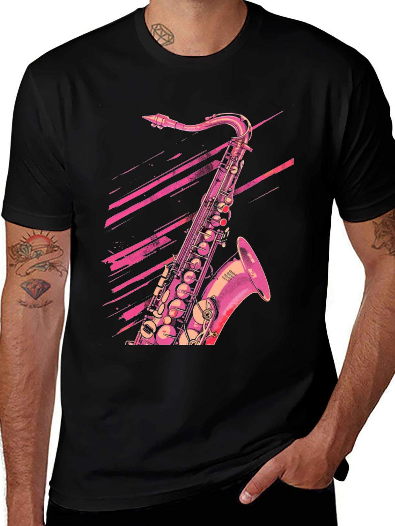 Saxophone Graphic Tee - Musicians Style