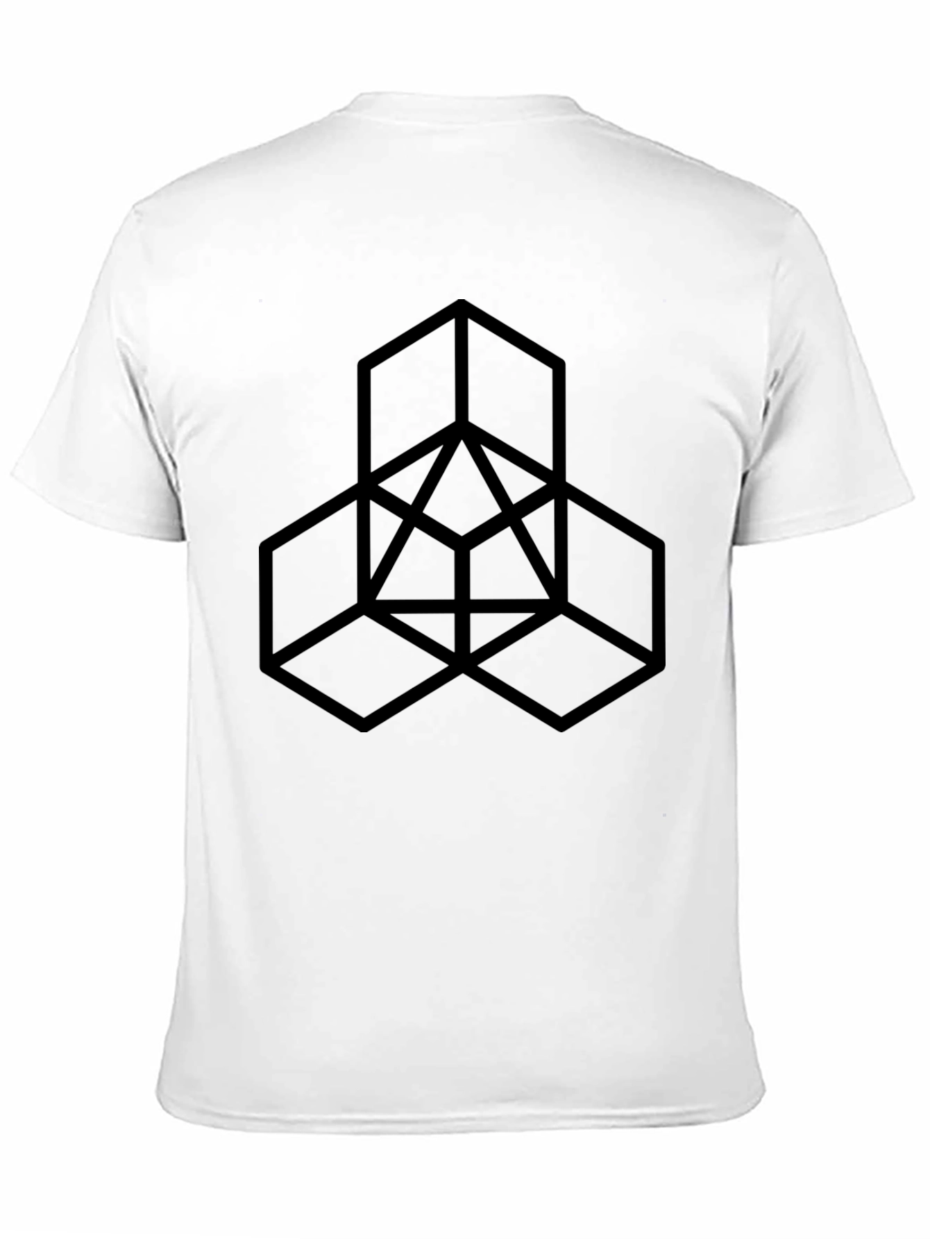 Geometric Design Black T-Shirt