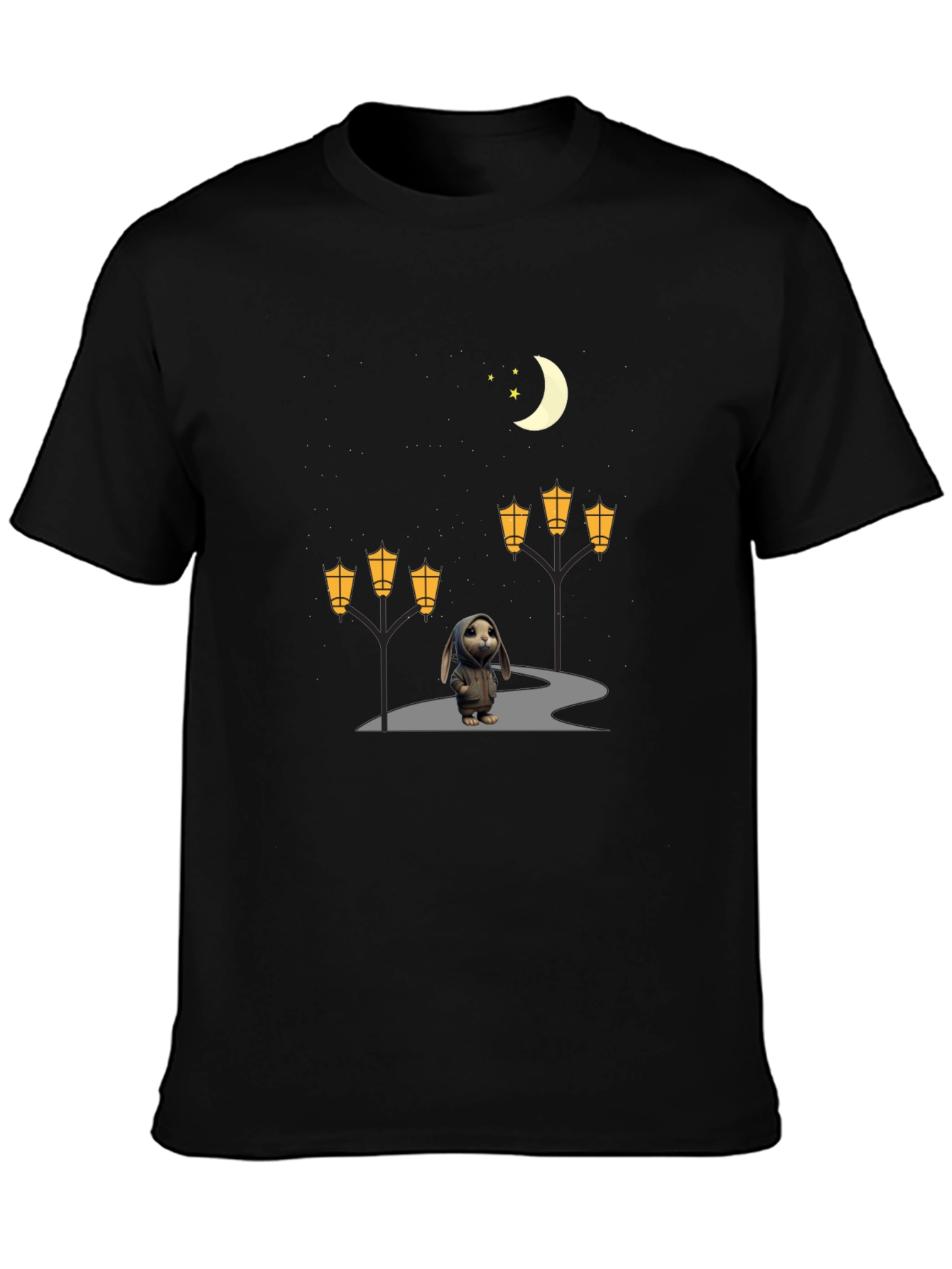 Night Walk Bunny Graphic Tee