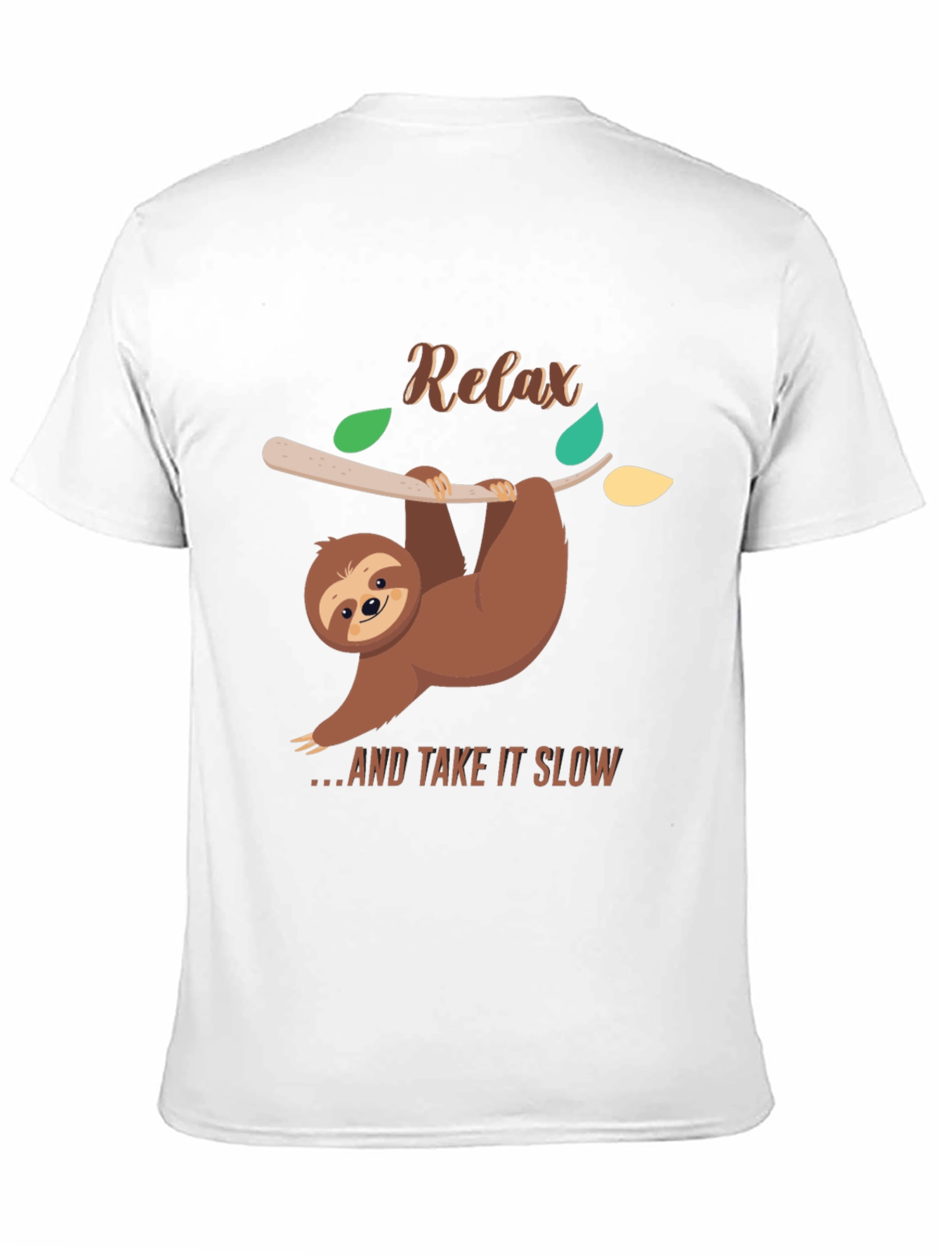 Relax Sloth Graphic Tee - Comfy Black T-Shirt
