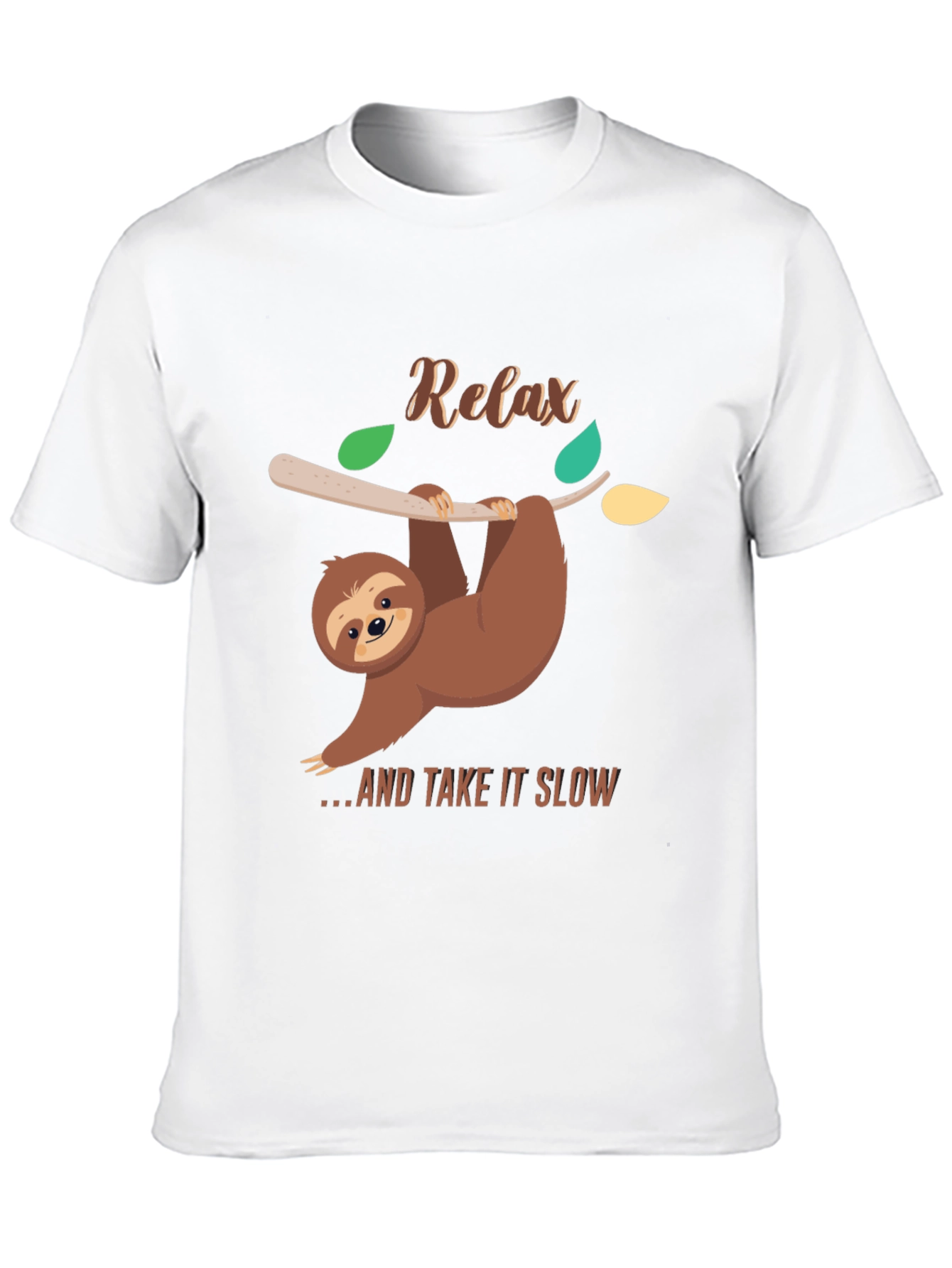 Relax Sloth Graphic Tee - Comfy Black T-Shirt