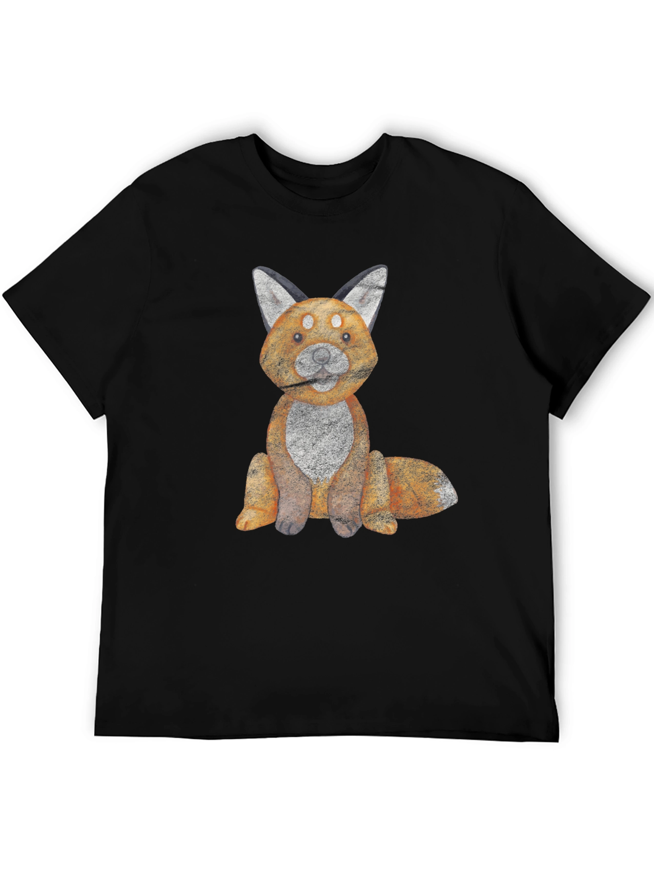 Fox Graphic Tee - Unisex Soft Cotton Black T-Shirt