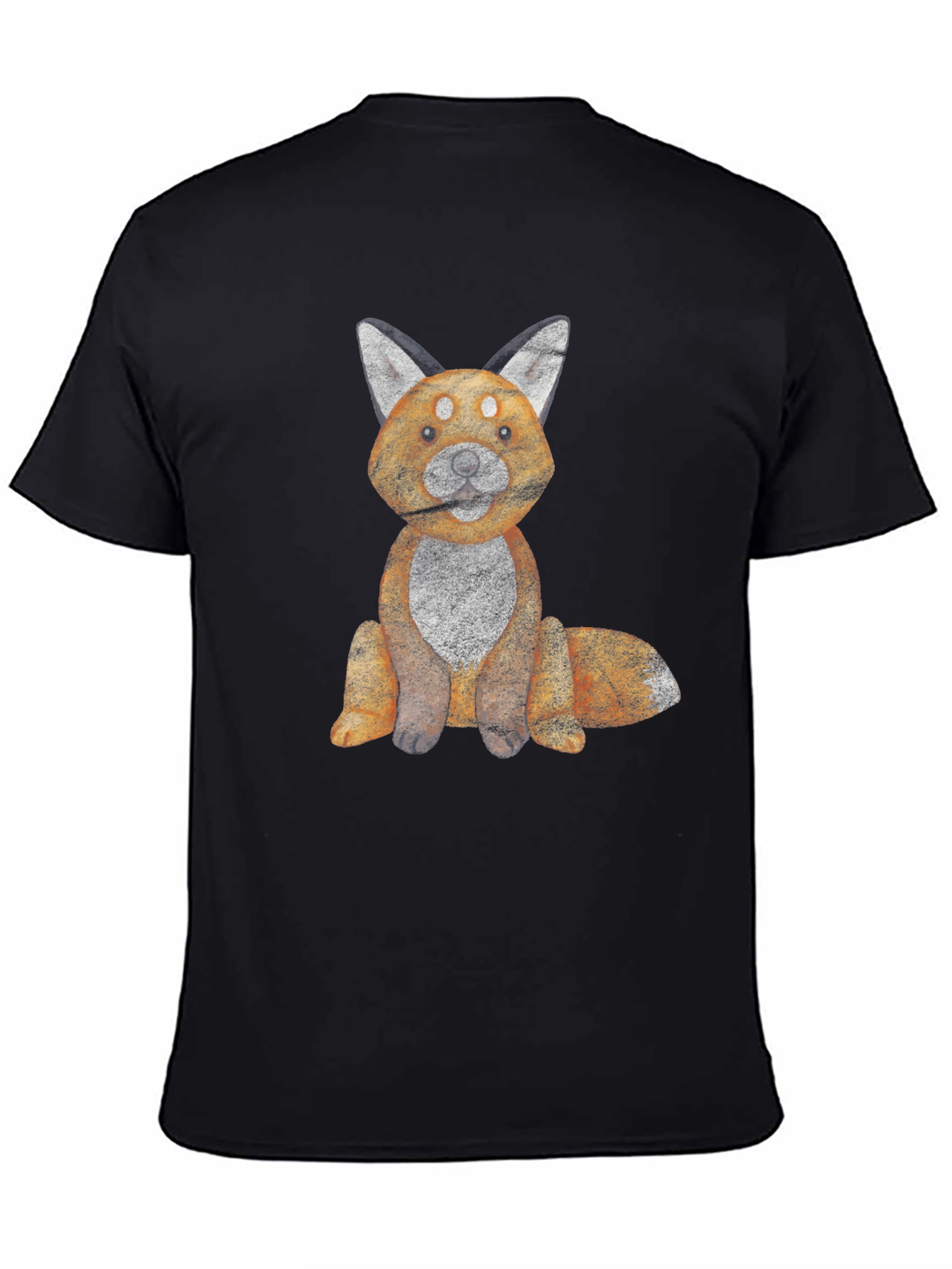 Fox Graphic Tee - Unisex Soft Cotton Black T-Shirt