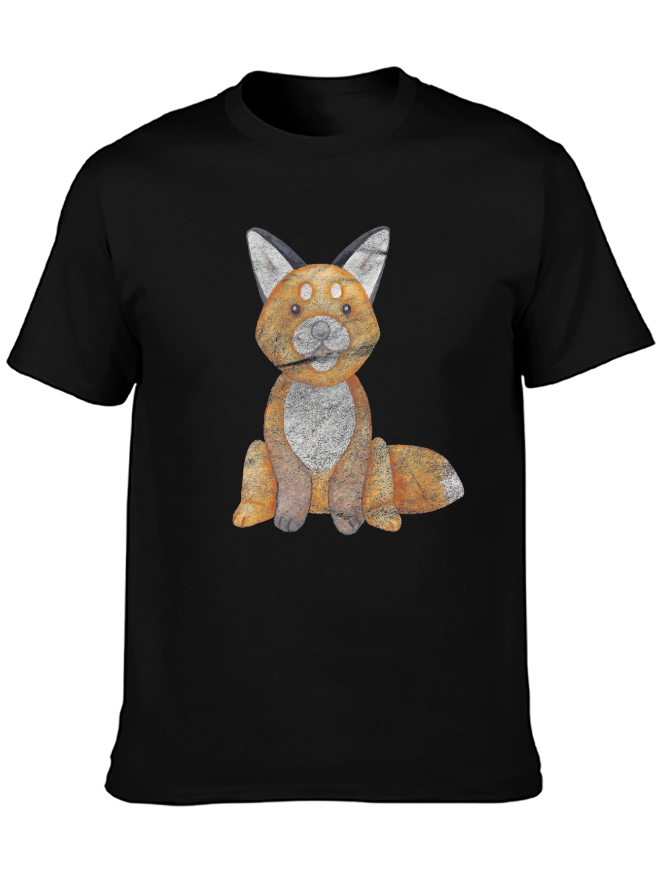 Fox Graphic Tee - Unisex Soft Cotton Black T-Shirt