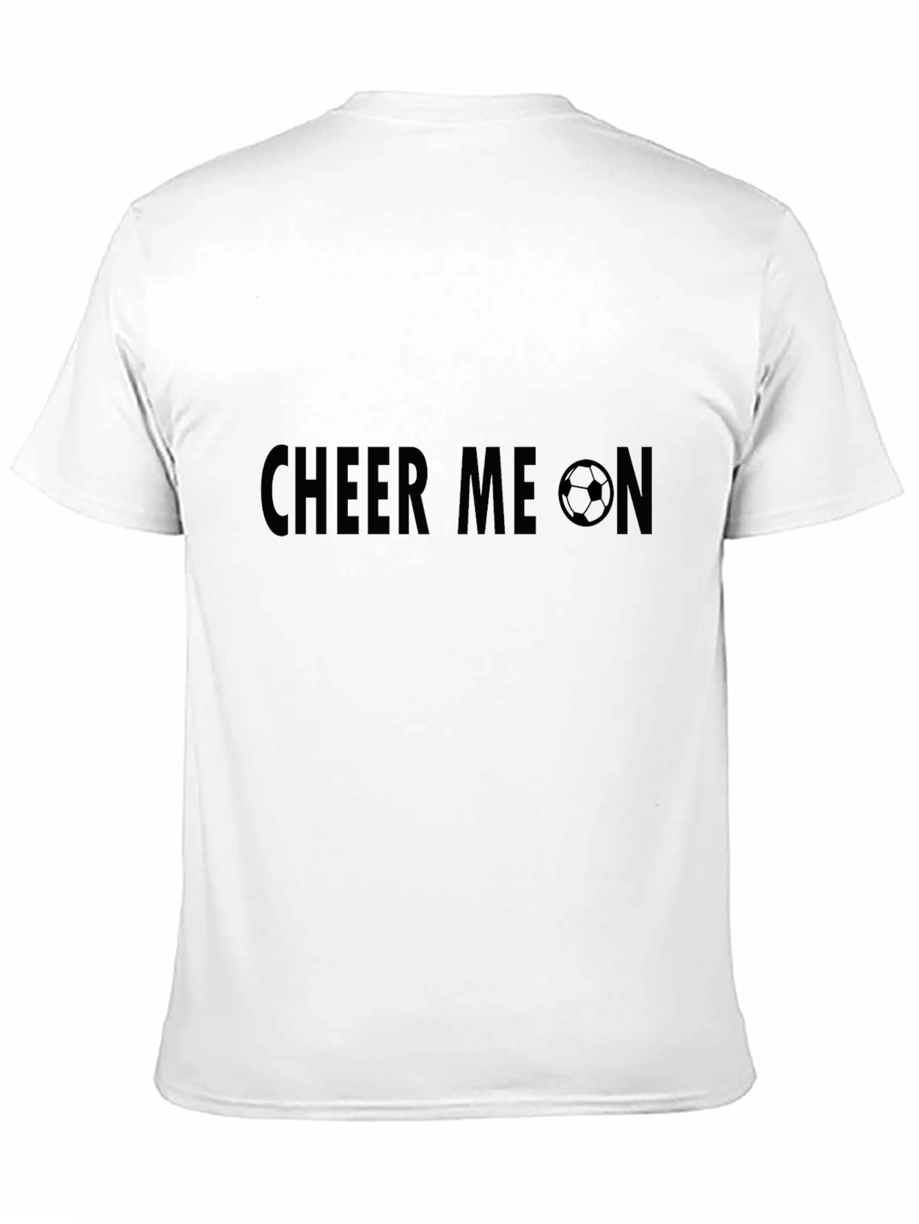 Cheer Me On Soccer Tee - Black Graphic T-Shirt