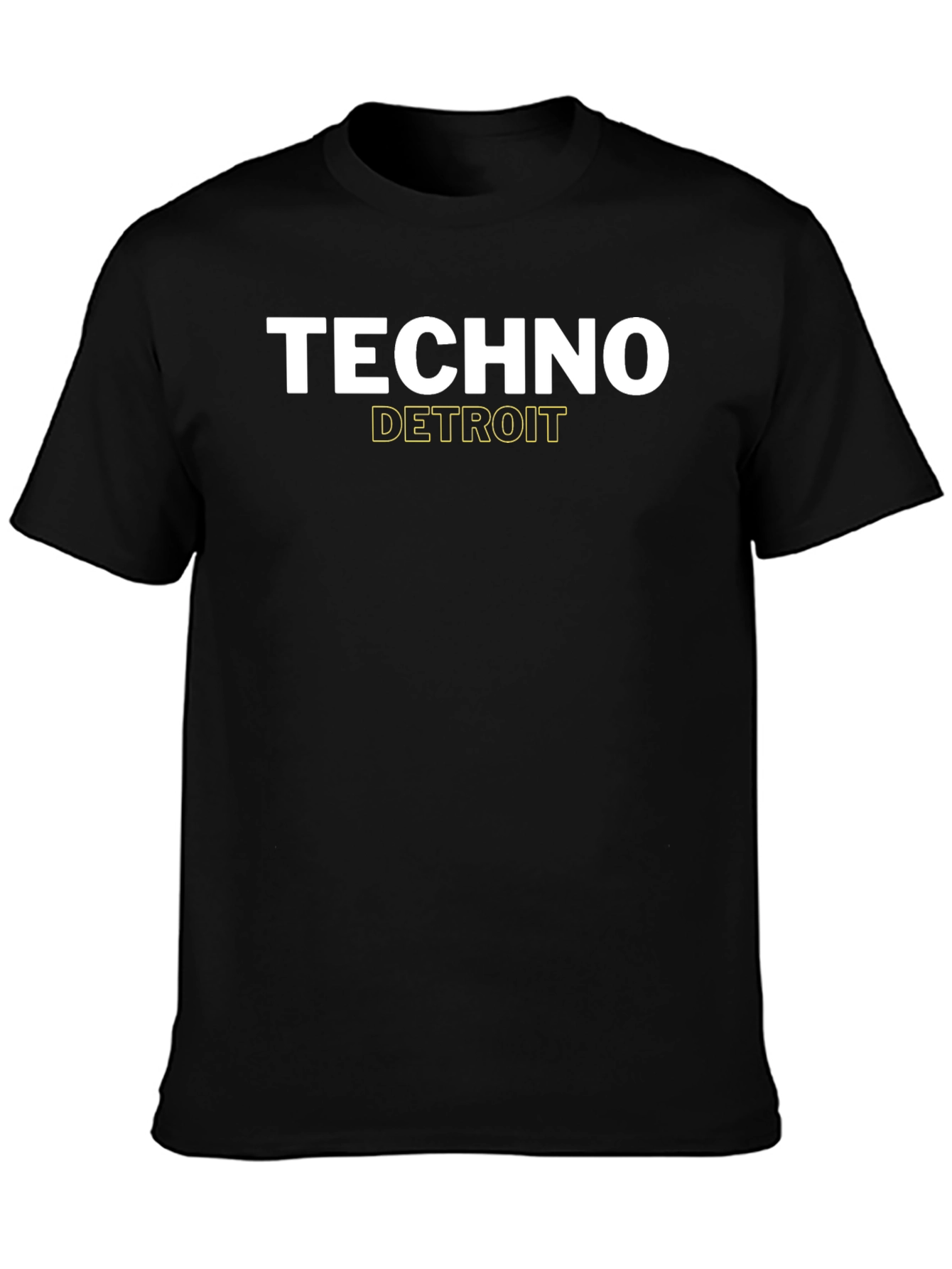 Techno Detroit Graphic Tee - Black