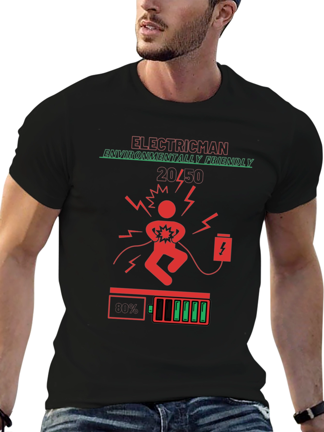 Electricman Environmentally Friendly Graphic Tee
