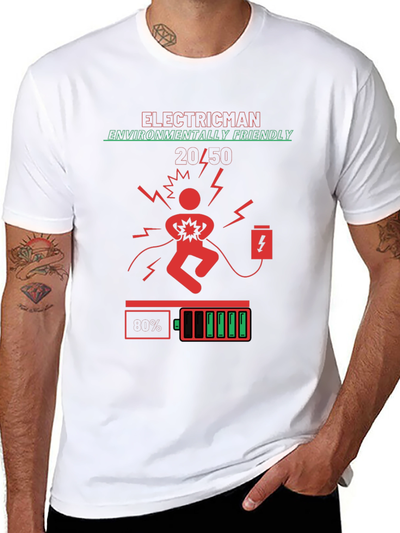 Electricman Environmentally Friendly Graphic Tee