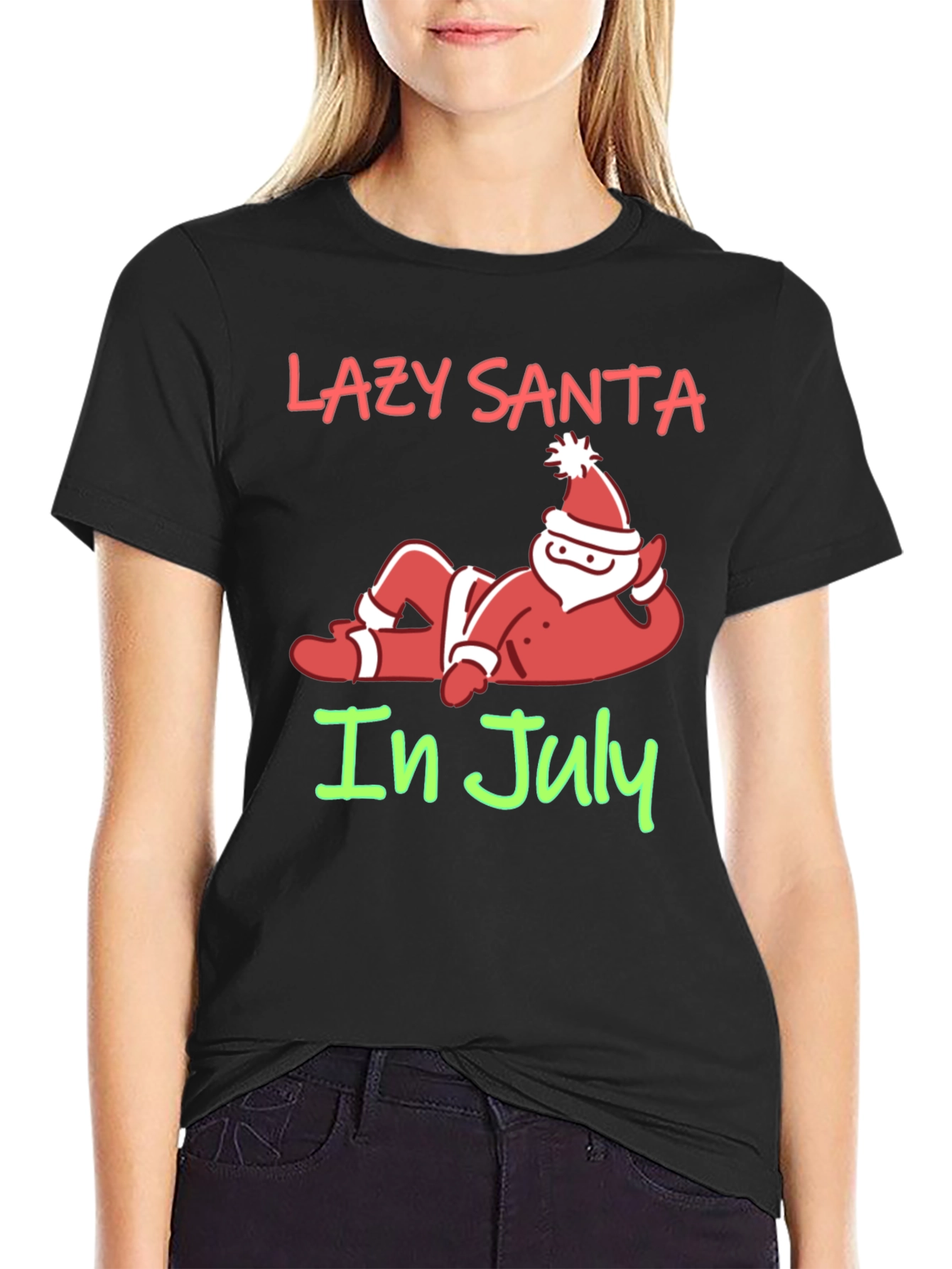 Lazy Santa in July Graphic T-Shirt