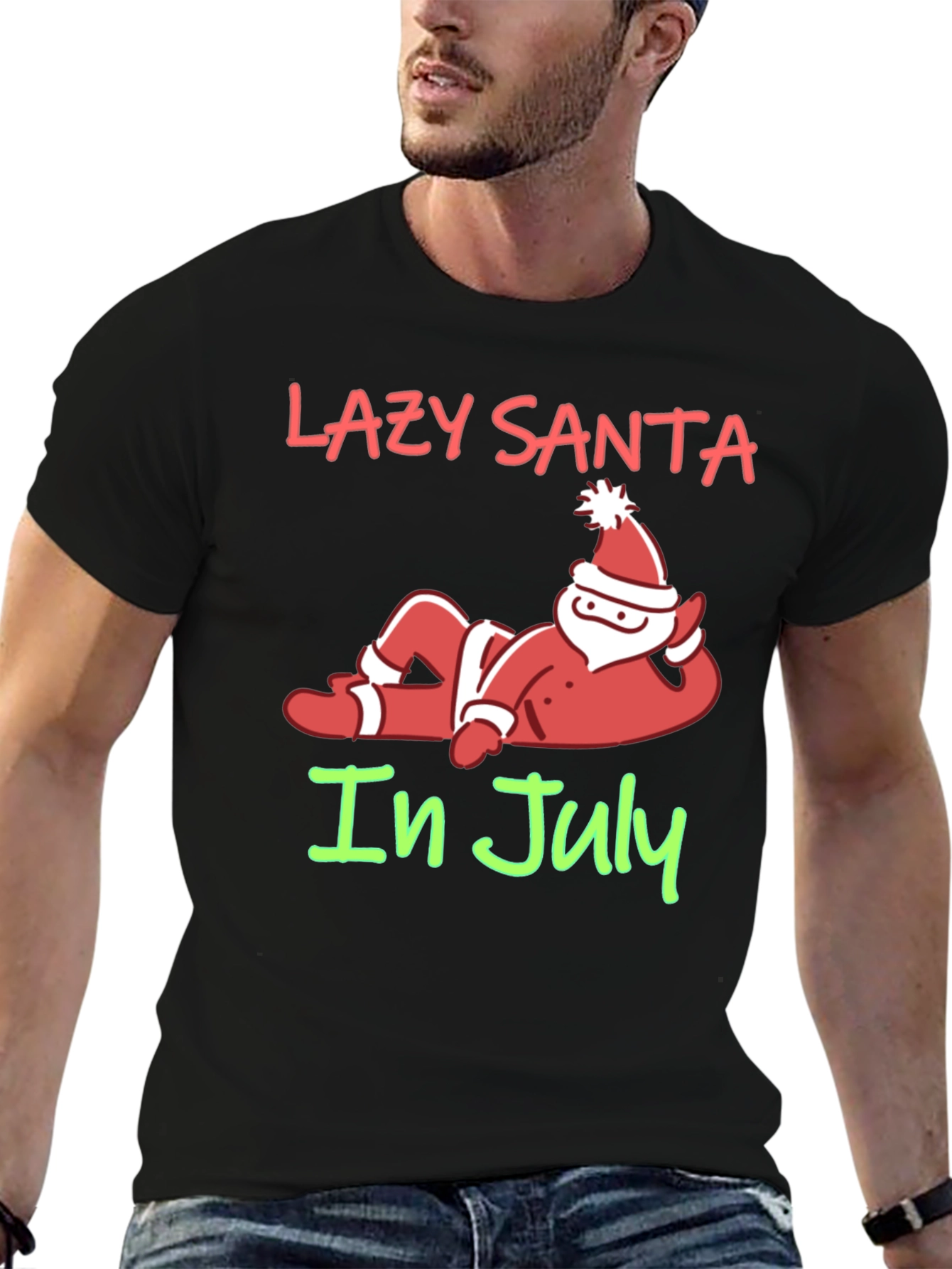 Lazy Santa in July Graphic T-Shirt