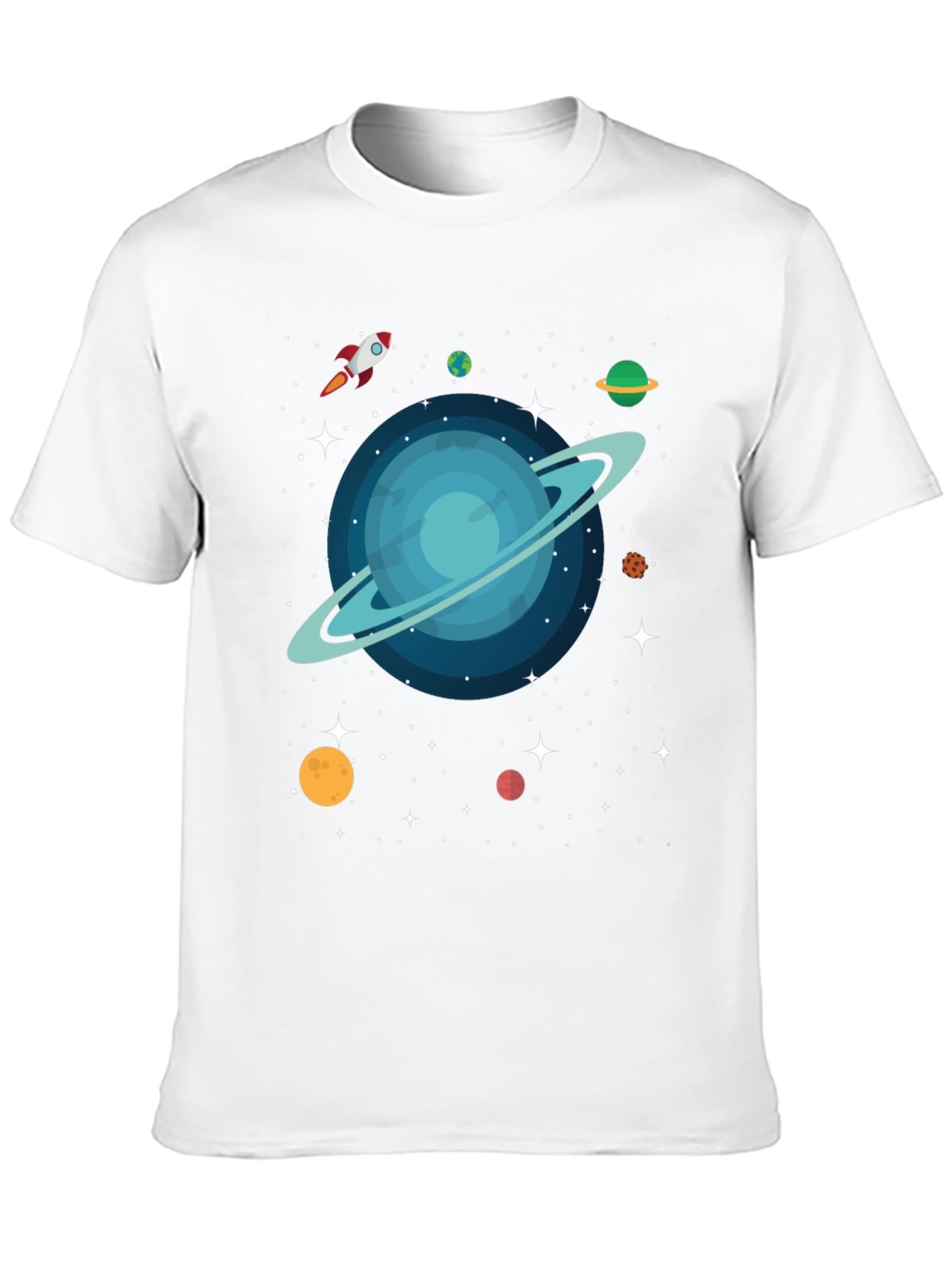 Cosmic Planet Graphic T-Shirt