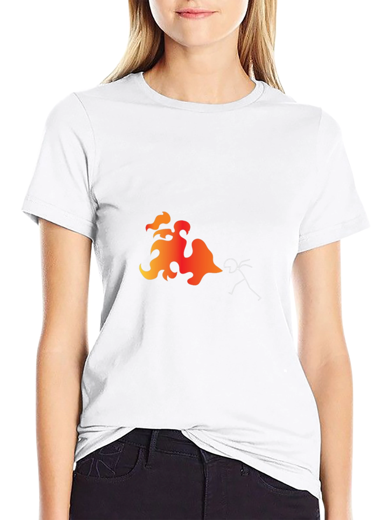 Fire Breathing Stick Figure T-Shirt