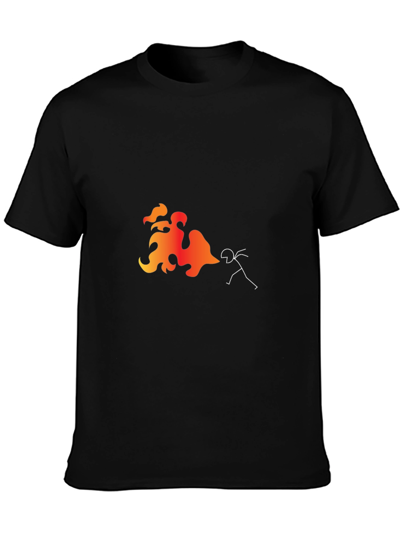 Fire Breathing Stick Figure T-Shirt