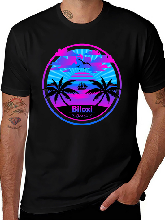 Biloxi Beach T-Shirt - Retro Summer Design