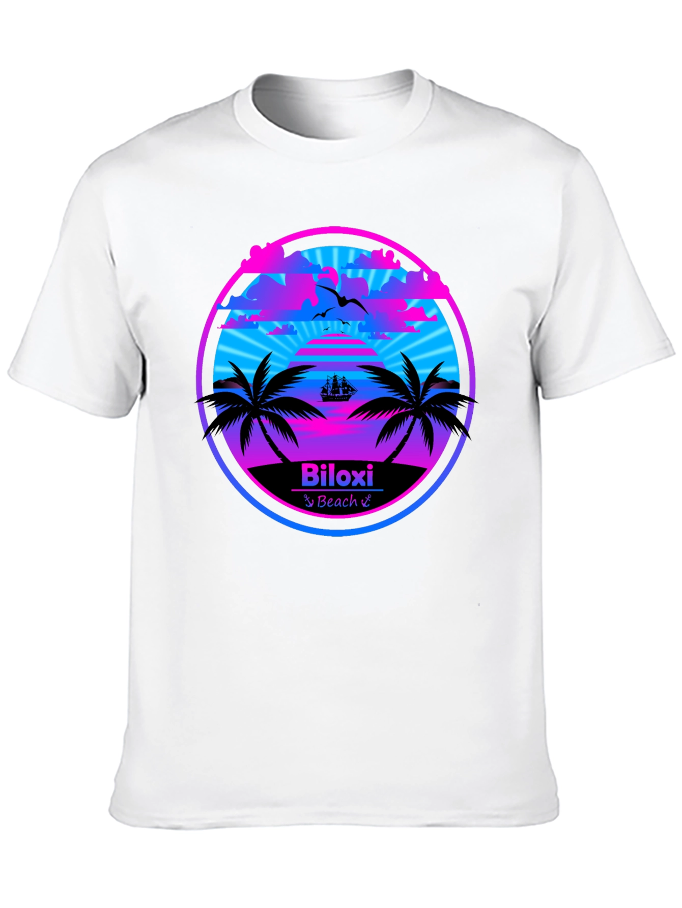 Biloxi Beach T-Shirt - Retro Summer Design