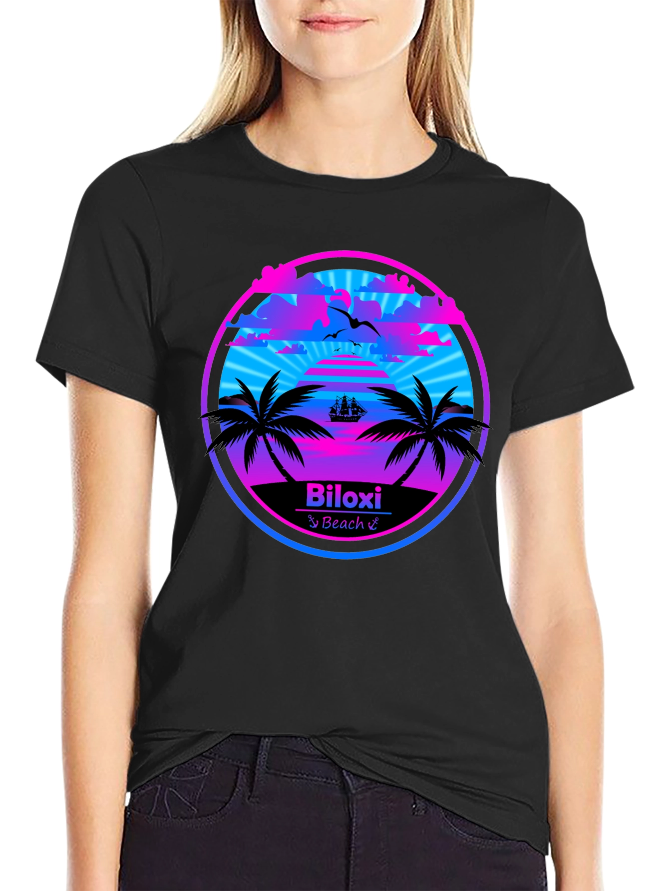 Biloxi Beach T-Shirt - Retro Summer Design