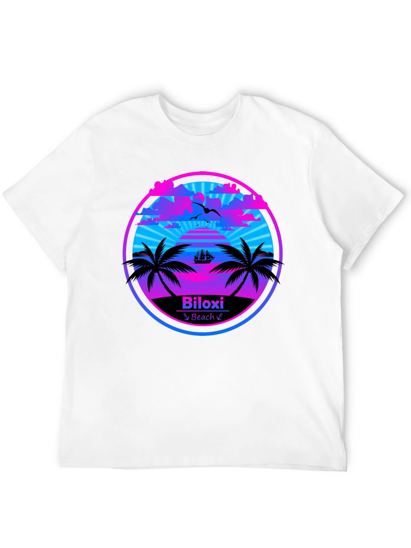 Biloxi Beach T-Shirt - Retro Summer Design