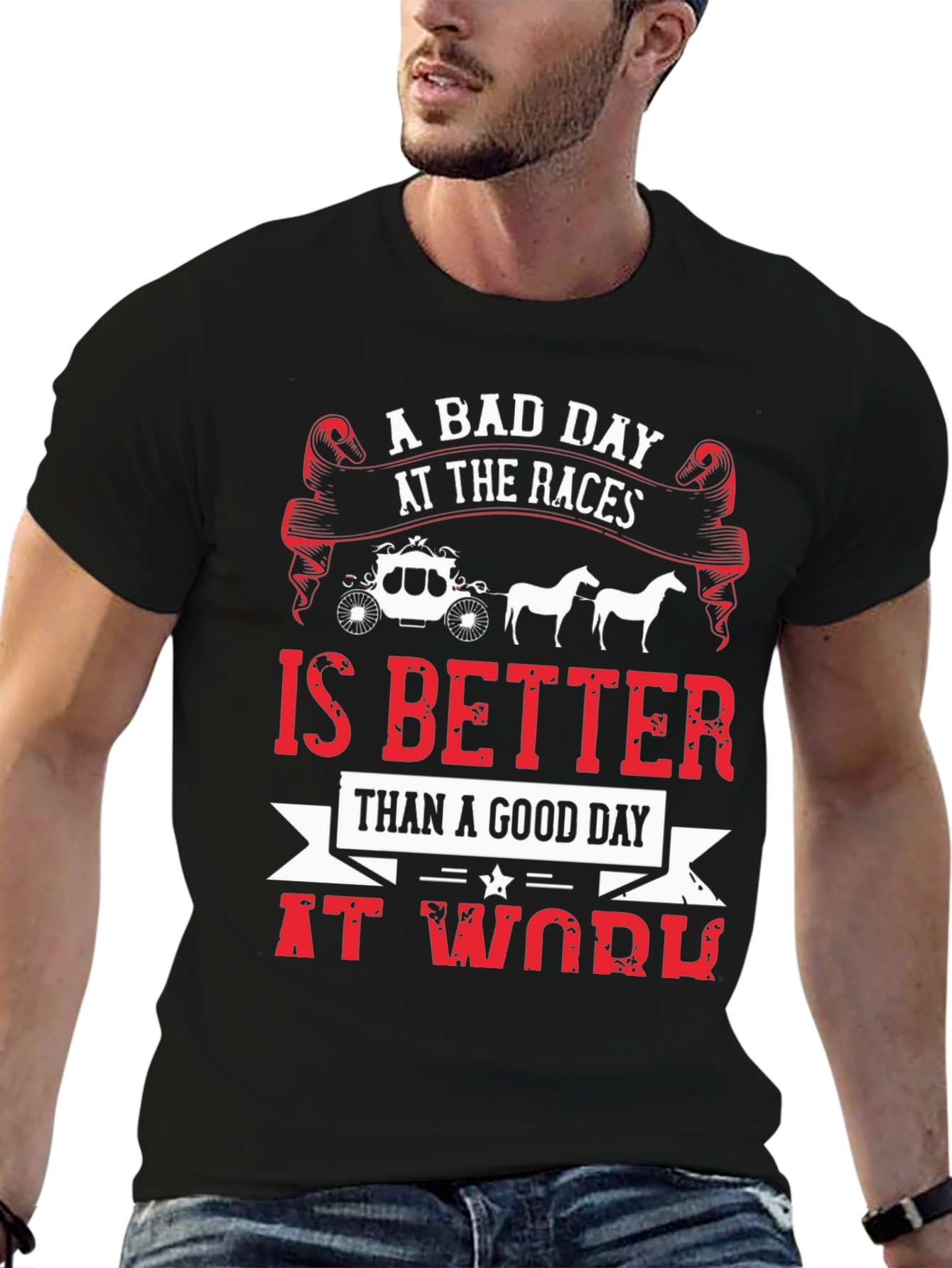 A Bad Day At The Races Mens Graphic Tee