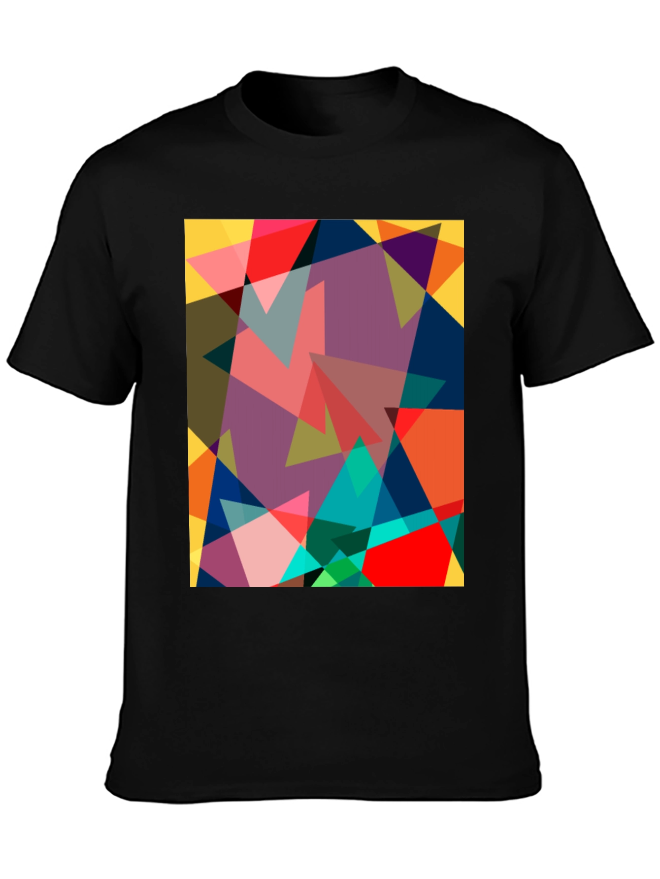 Geometric Triangle Art Graphic T-Shirt