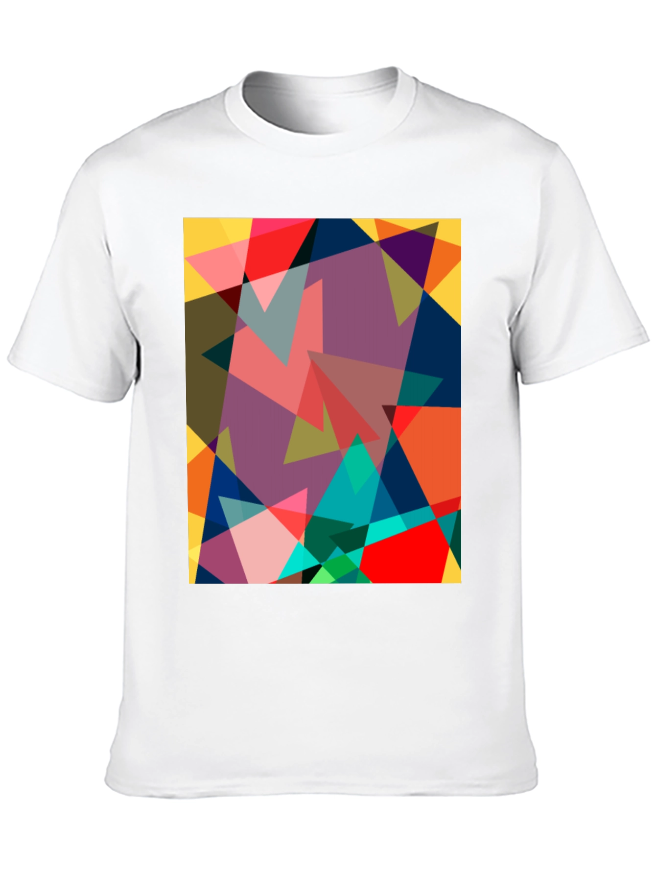Geometric Triangle Art Graphic T-Shirt
