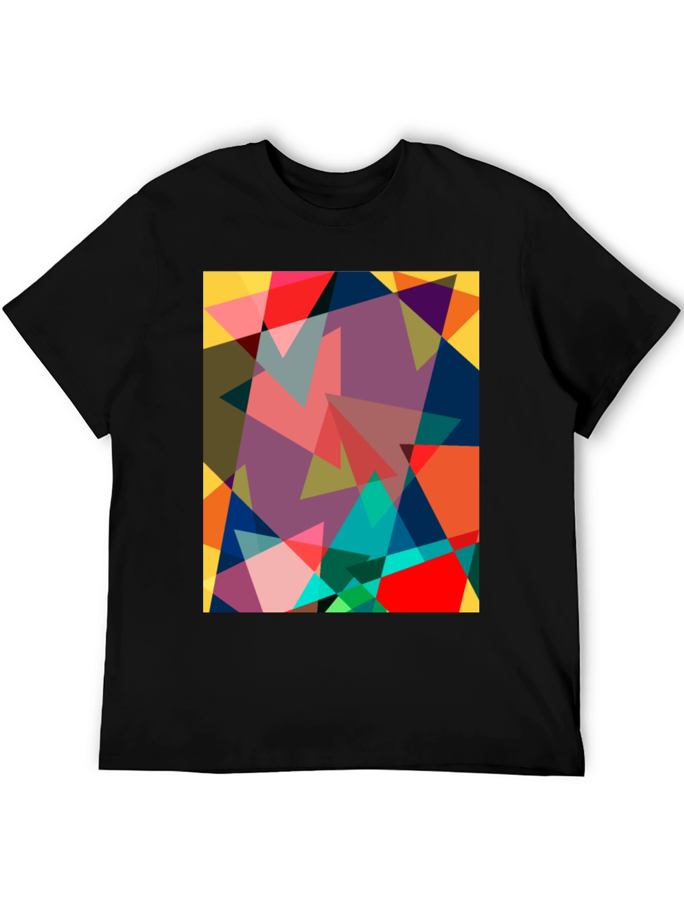 Geometric Triangle Art Graphic T-Shirt