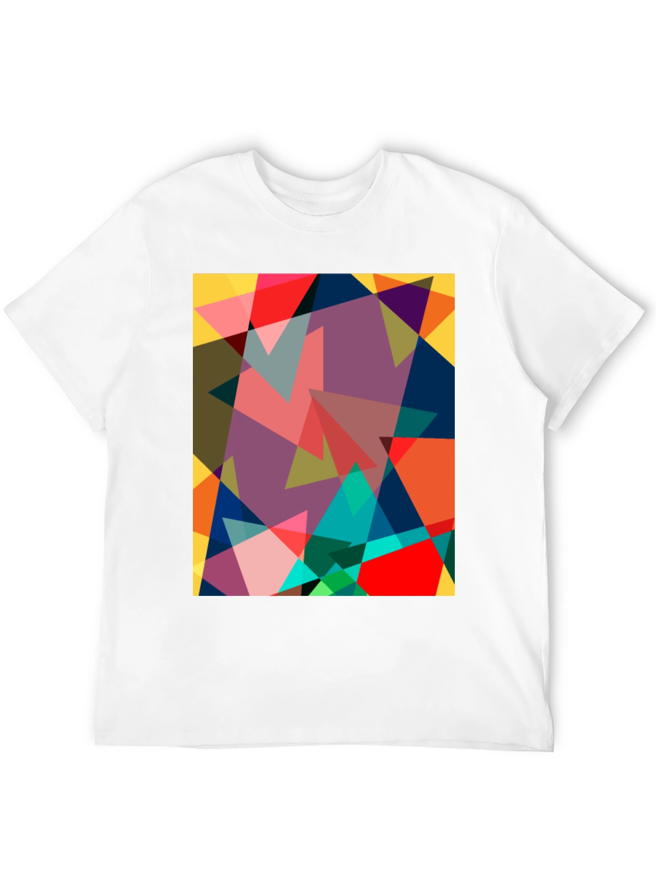 Geometric Triangle Art Graphic T-Shirt