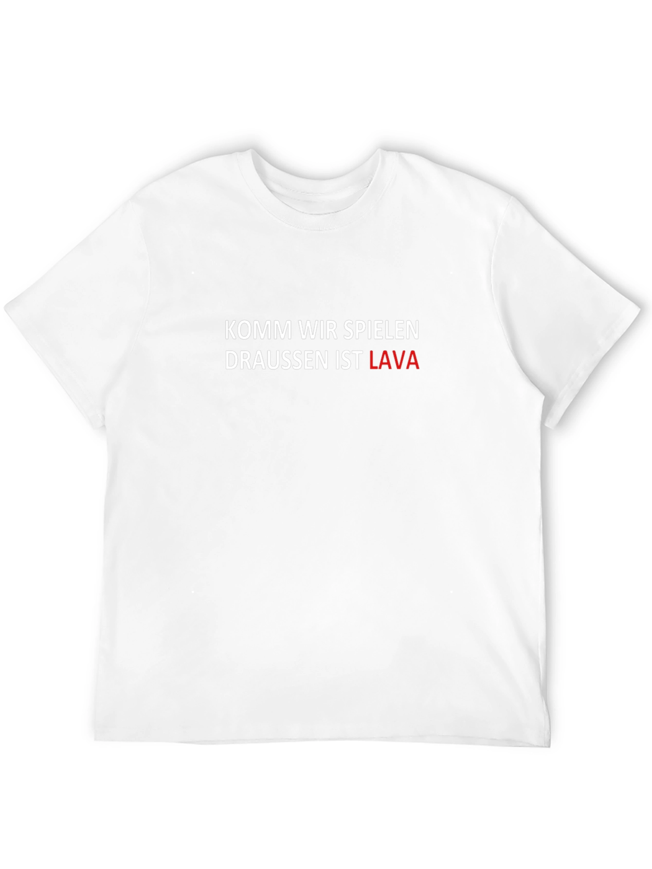 Komm Wir Spielen Draussen Ist Lava Black Tee