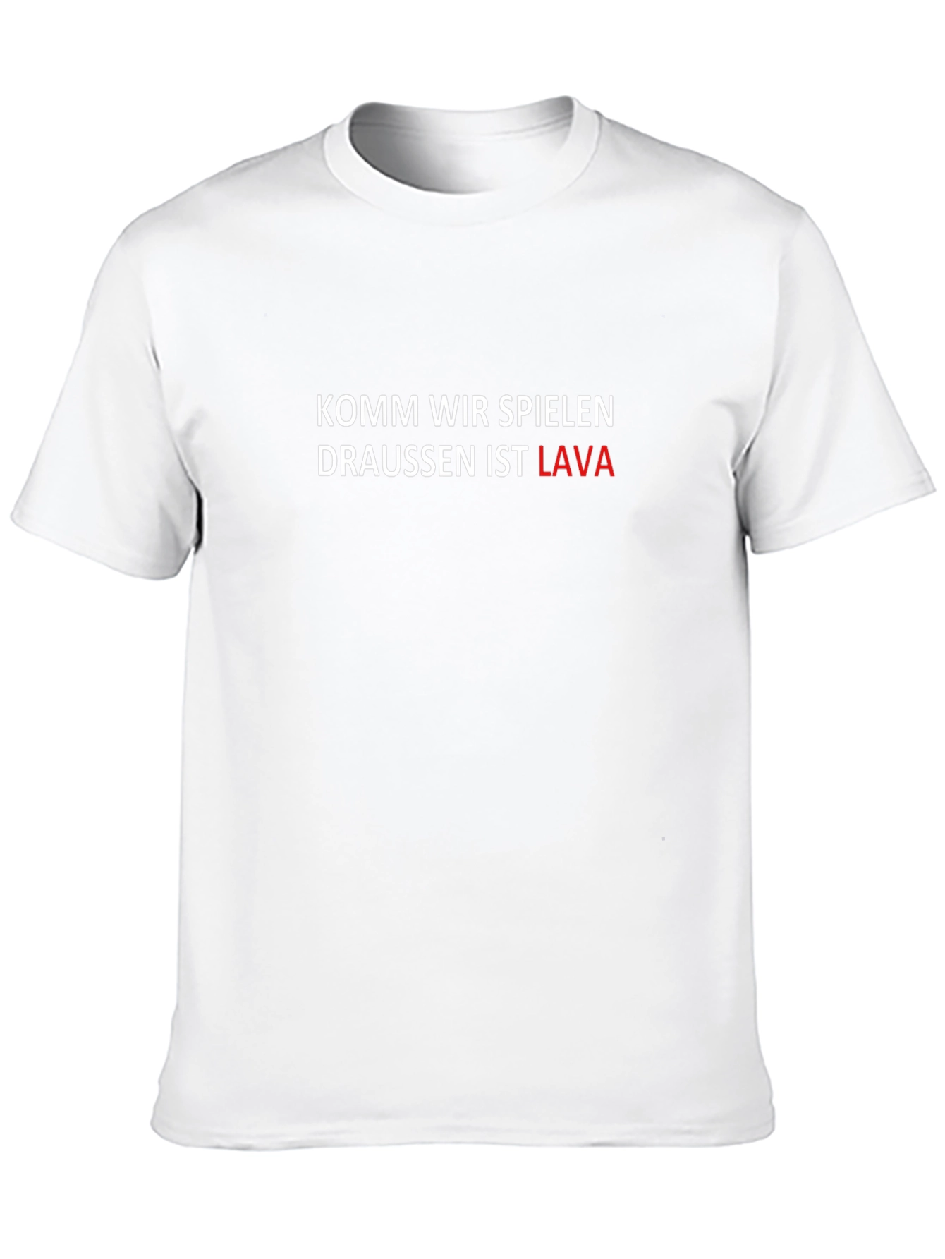 Komm Wir Spielen Draussen Ist Lava Black Tee