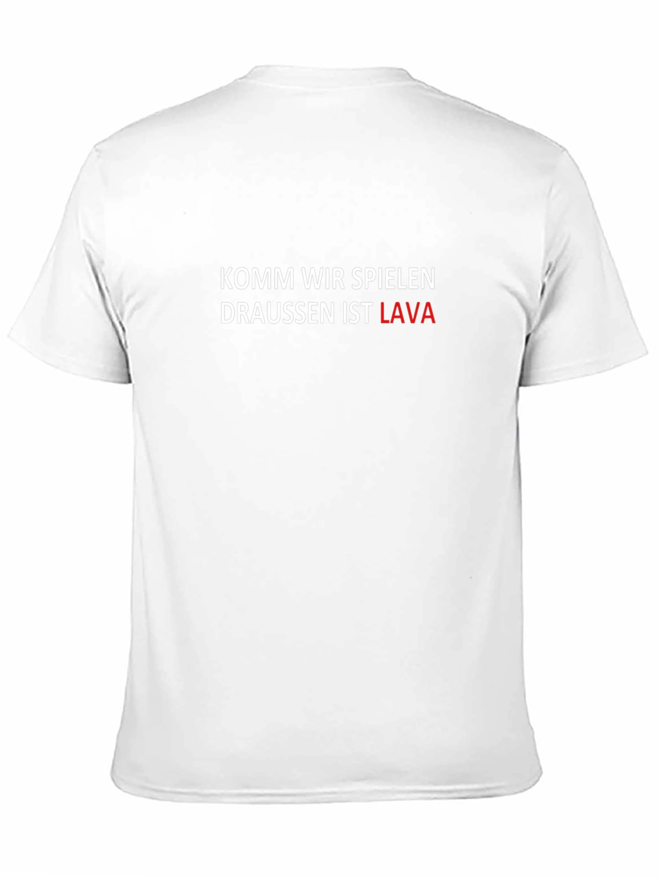 Komm Wir Spielen Draussen Ist Lava Black Tee