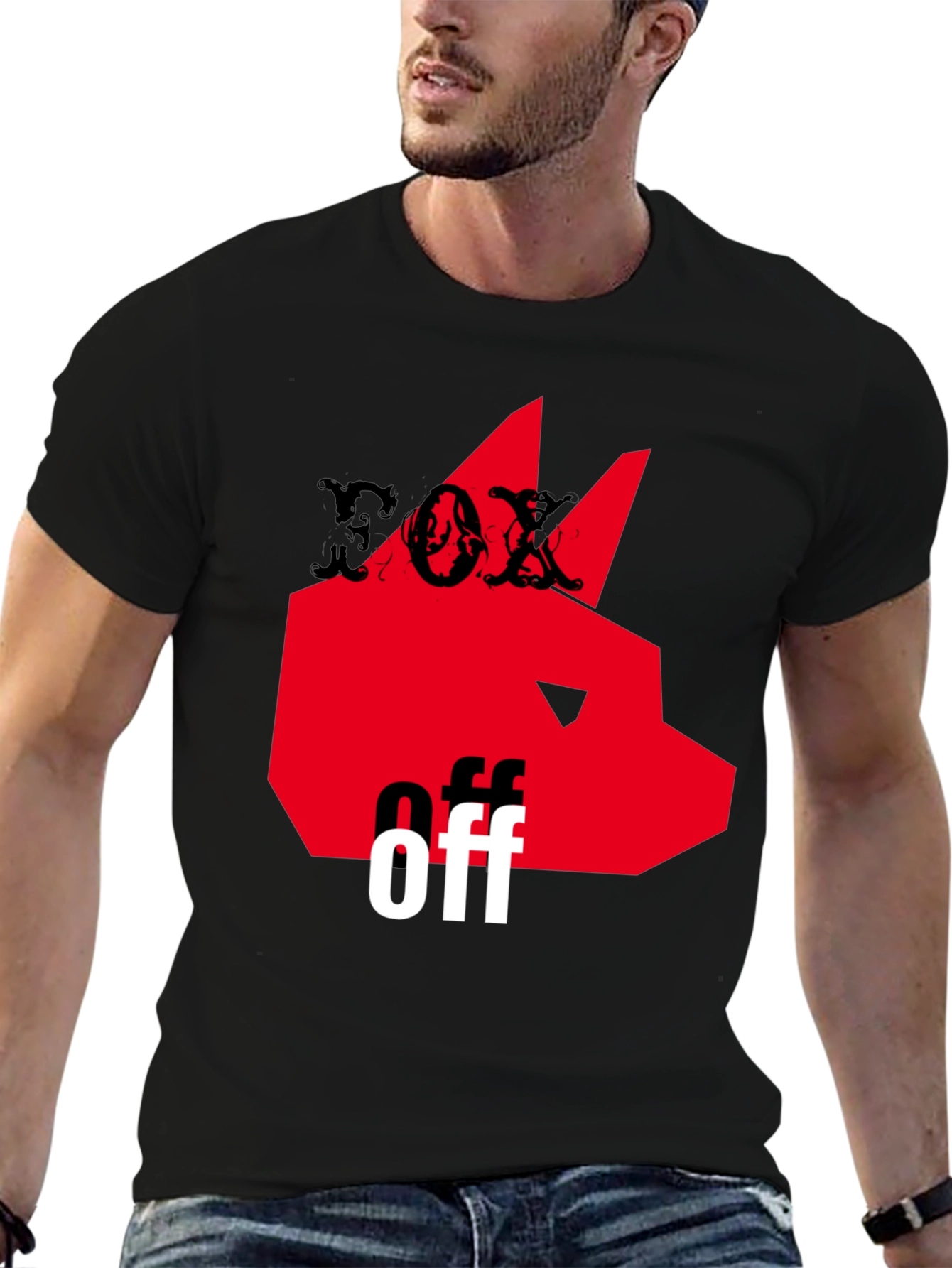 Fox Off Graphic Tee - Mens Black T-Shirt