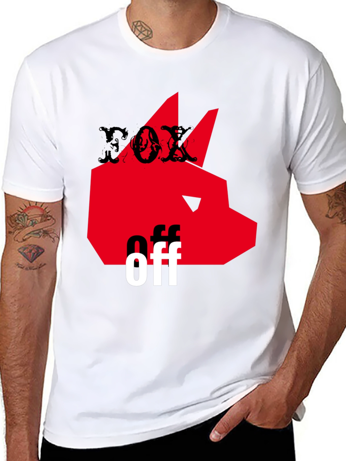 Fox Off Graphic Tee - Mens Black T-Shirt
