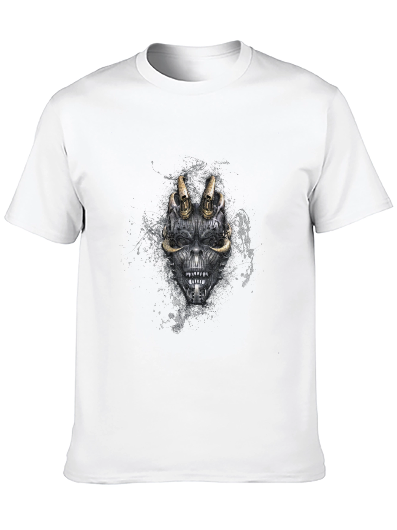 Skull Mask Graphic Black T-Shirt