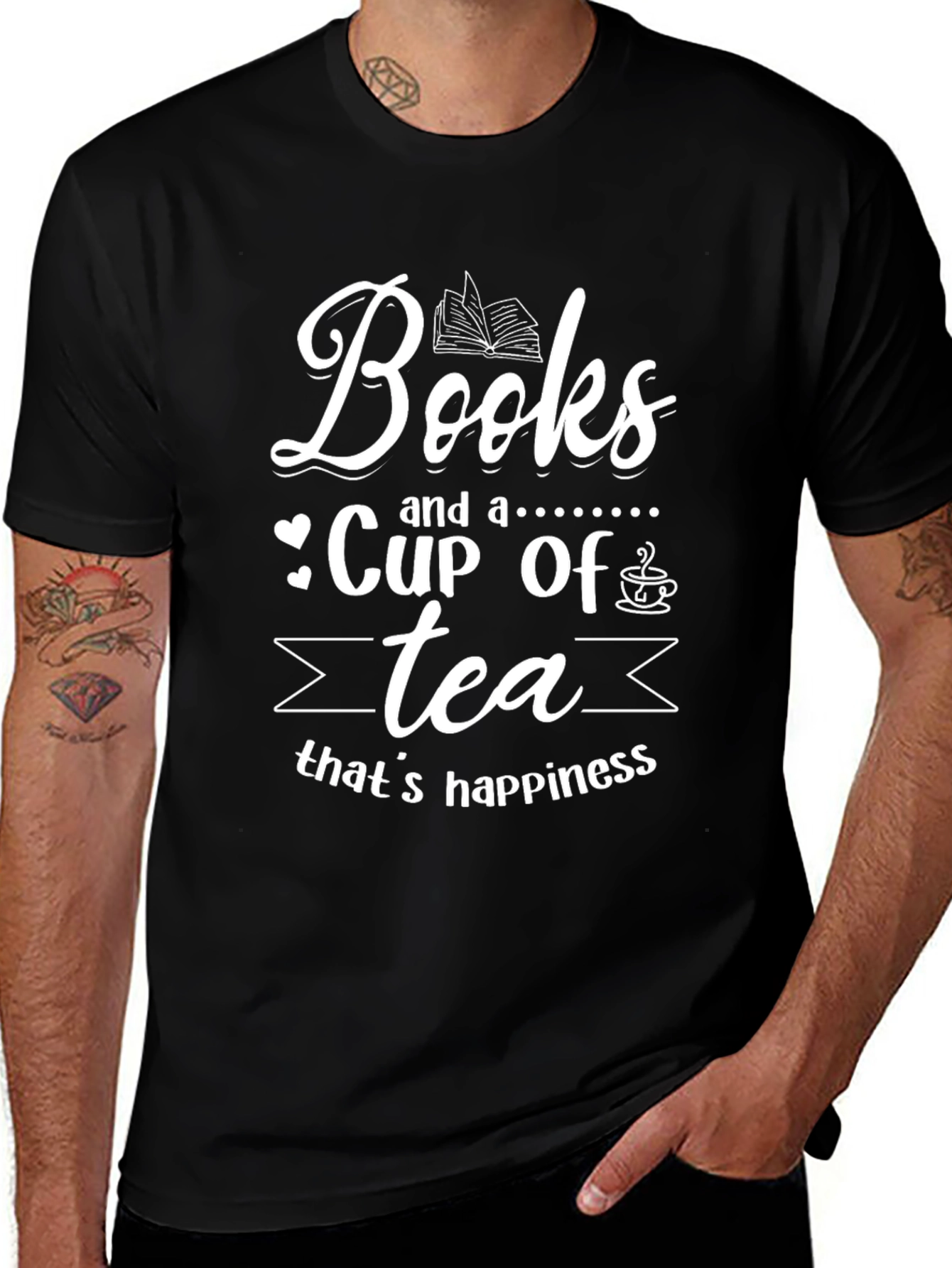 Books & Tea Graphic T-Shirt
