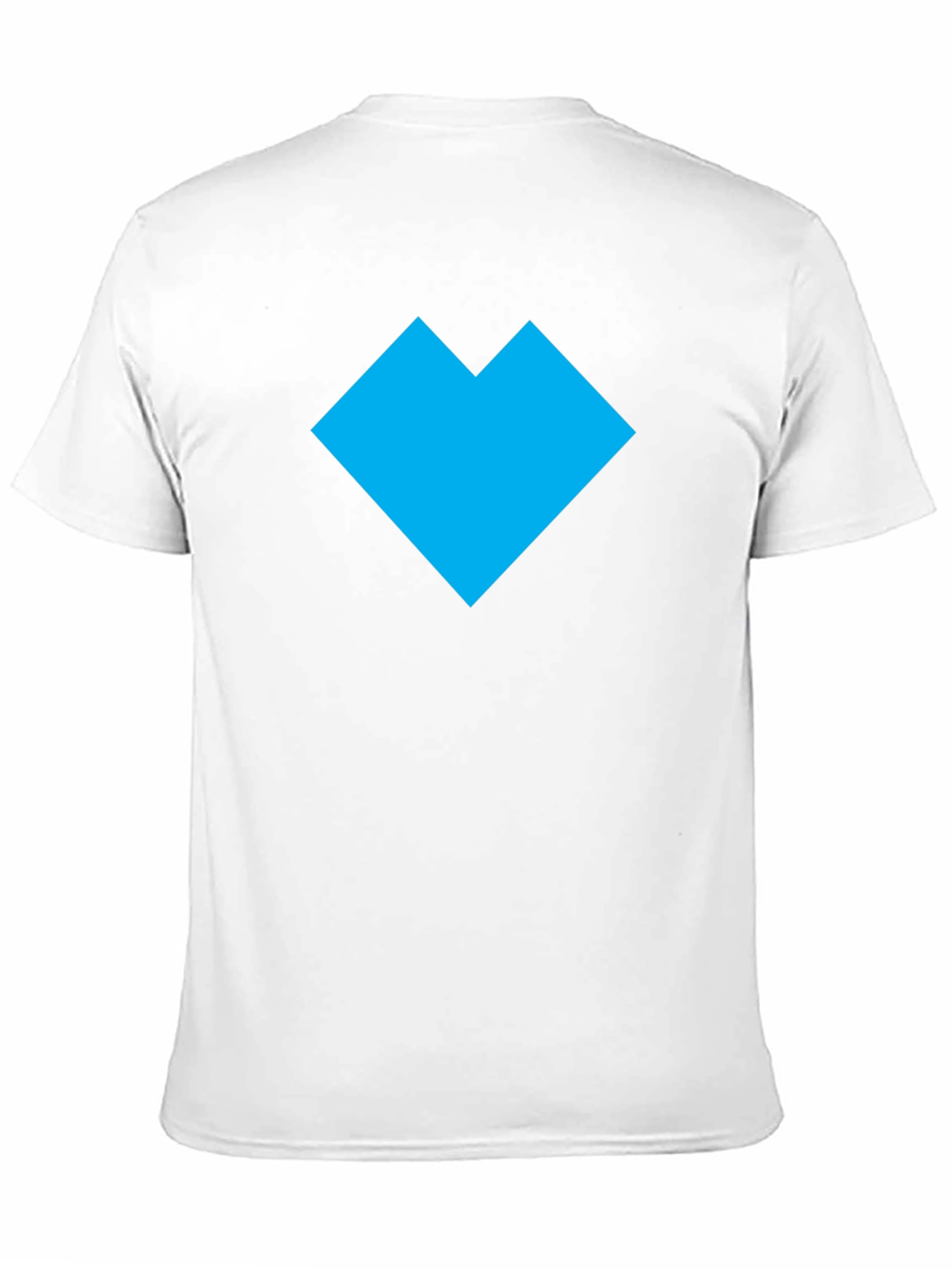 Modern Geometric Heart T-Shirt - Casual Black Tee