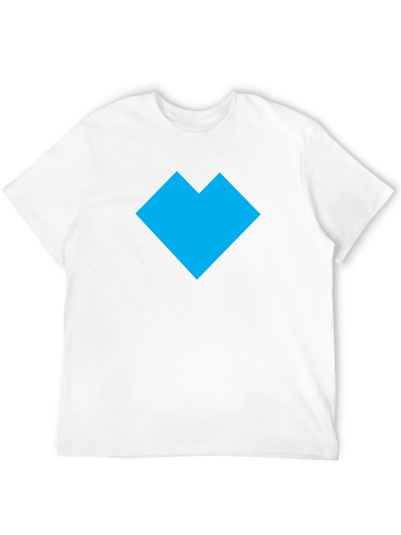 Modern Geometric Heart T-Shirt - Casual Black Tee