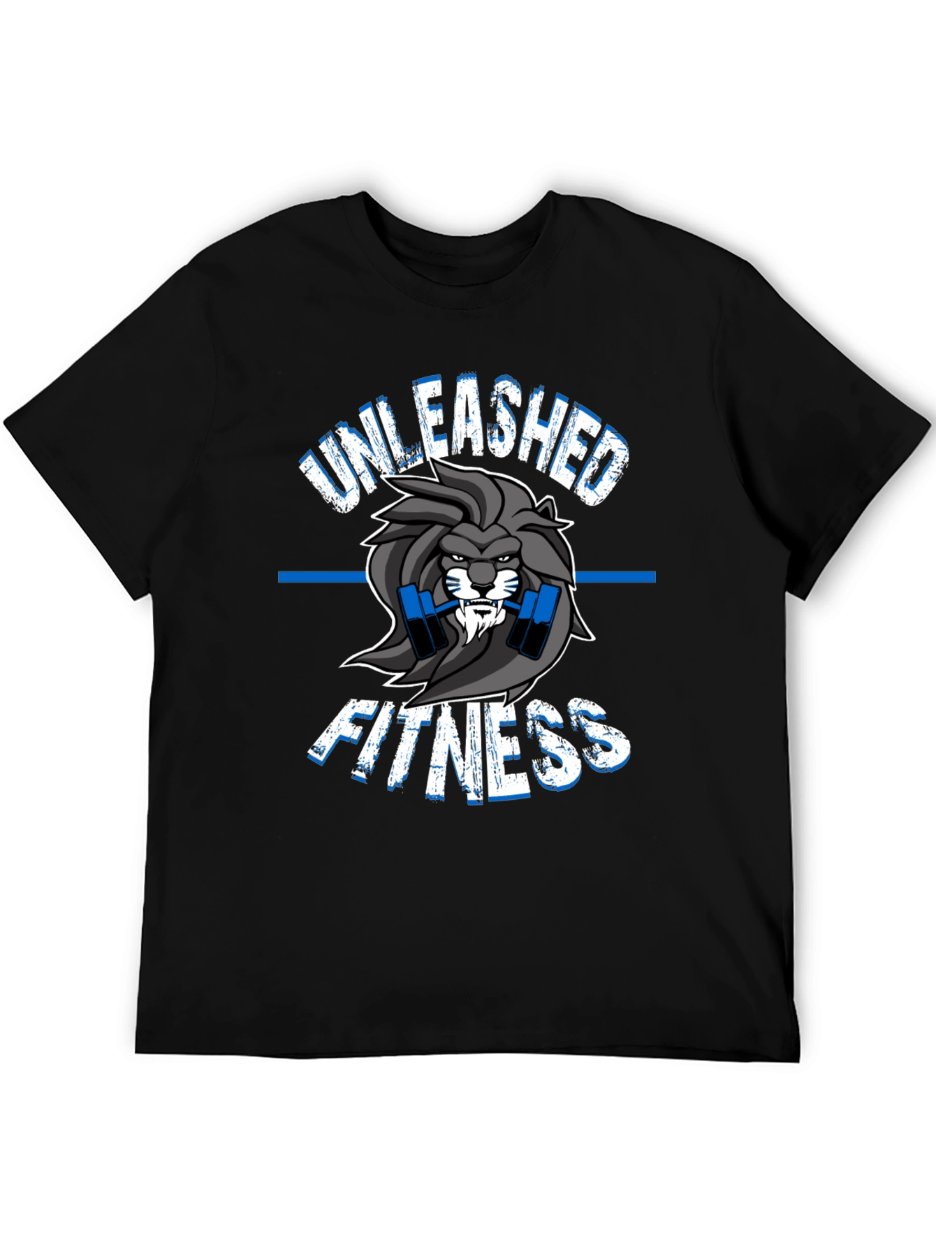 Unleashed Fitness Lion Graphic T-Shirt - Gym Wear