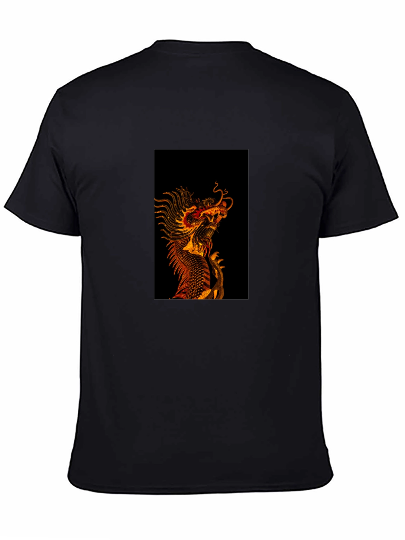 Dragon Graphic Tee - Black Cotton Blend