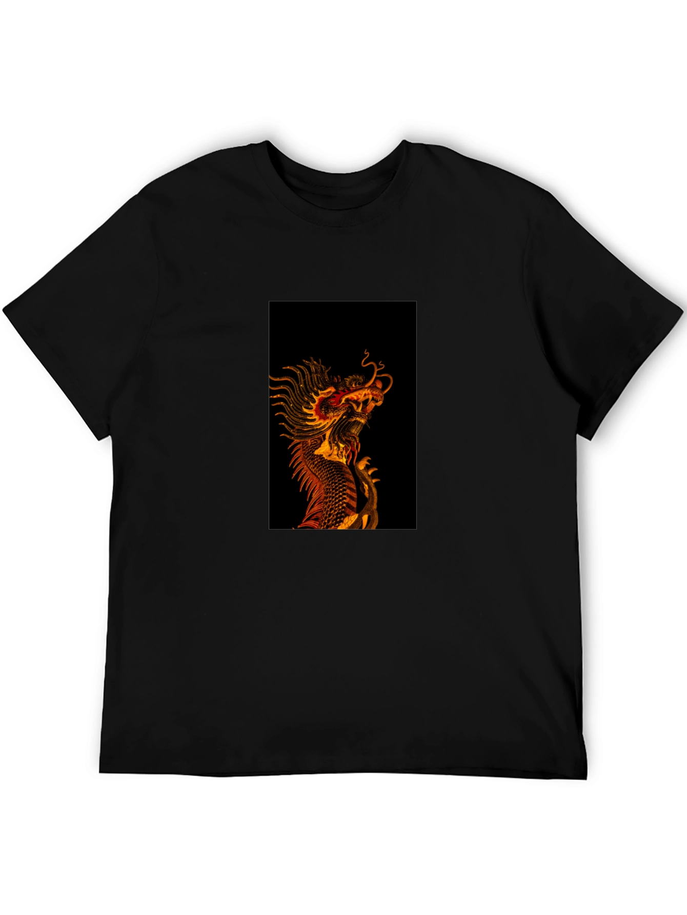 Dragon Graphic Tee - Black Cotton Blend
