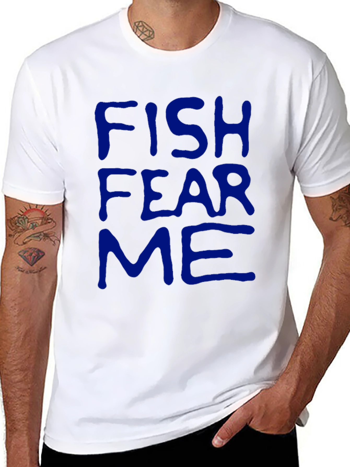 Fish Fear Me Graphic Tee - Bold Statement T-Shirt