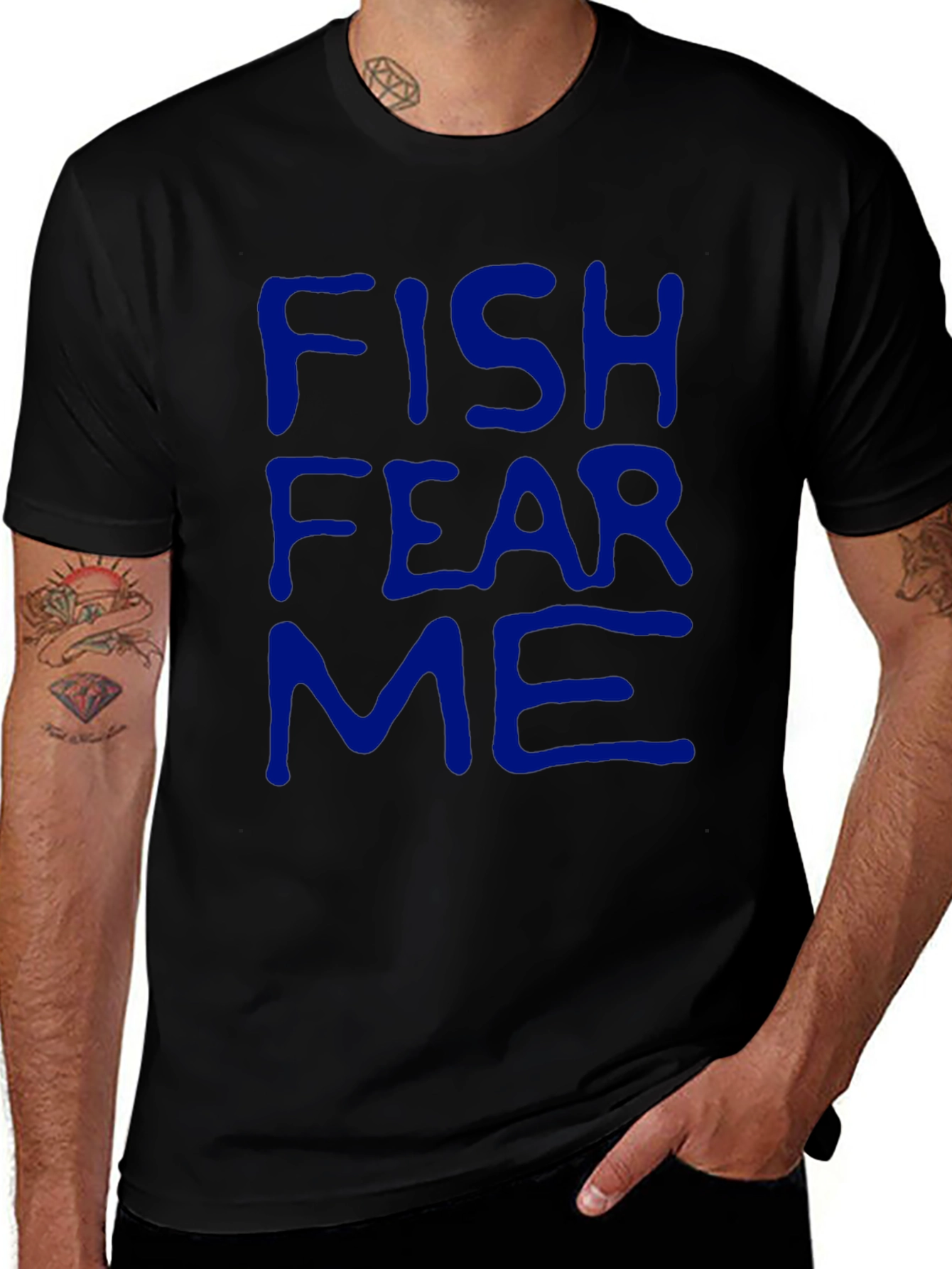 Fish Fear Me Graphic Tee - Bold Statement T-Shirt