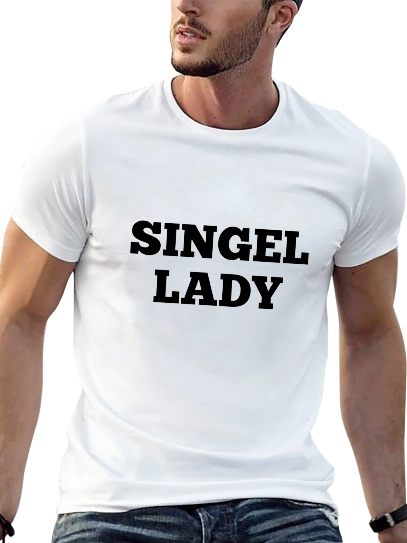 Single Lady Tee - Classic Black Crew Neck