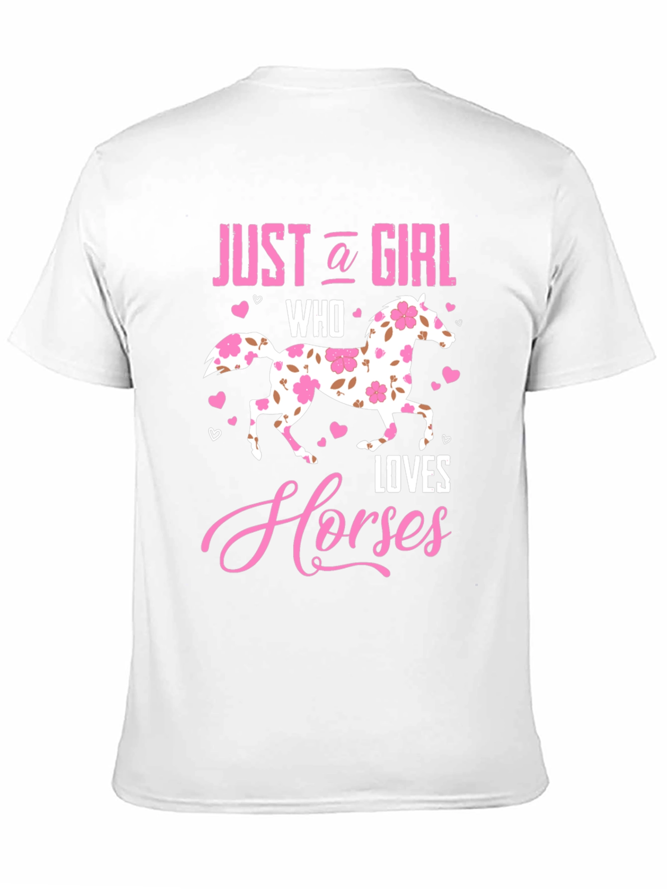 Just a Girl Who Loves Horses Black T-Shirt