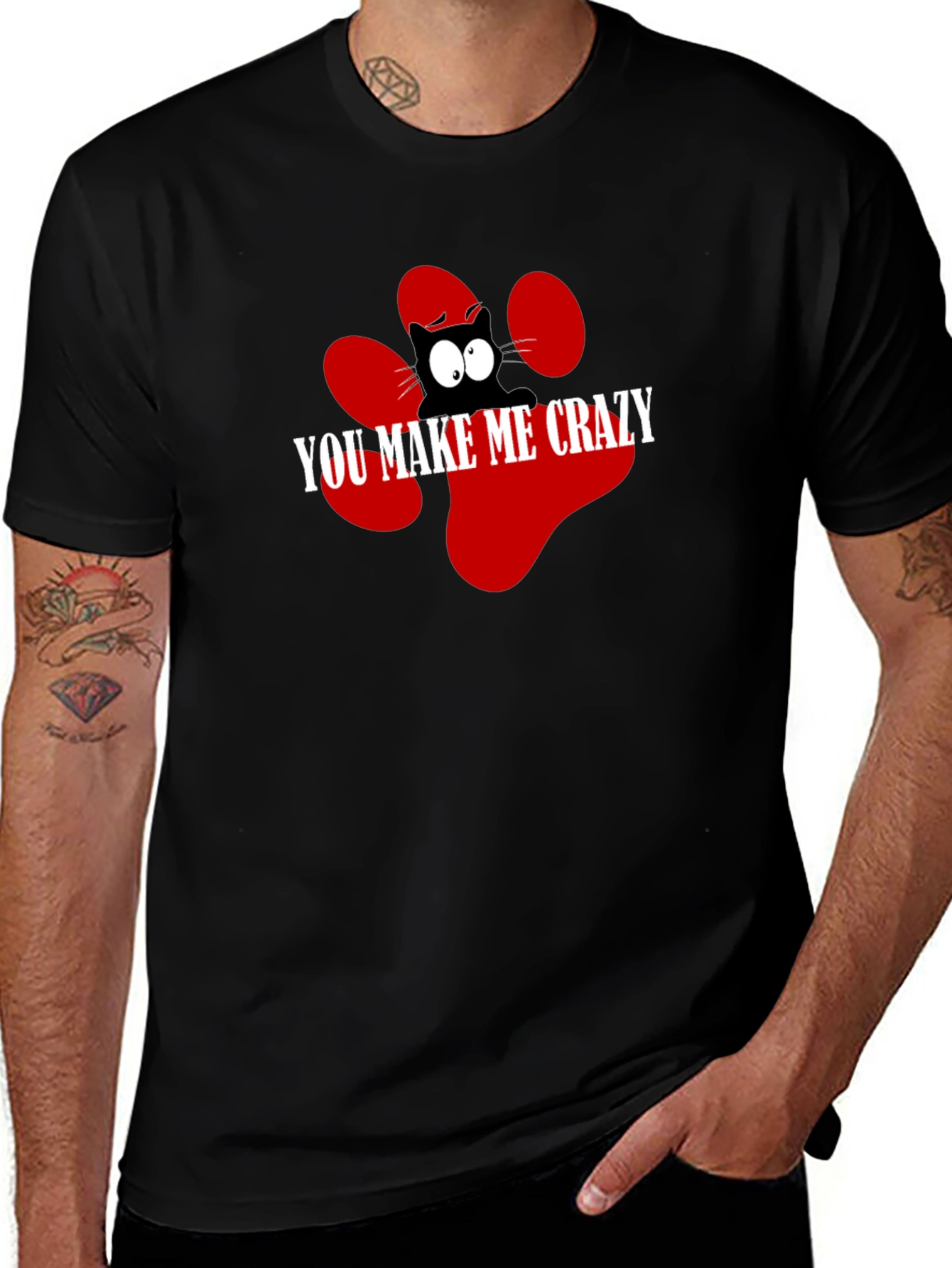 You Make Me Crazy Cat Graphic Tee
