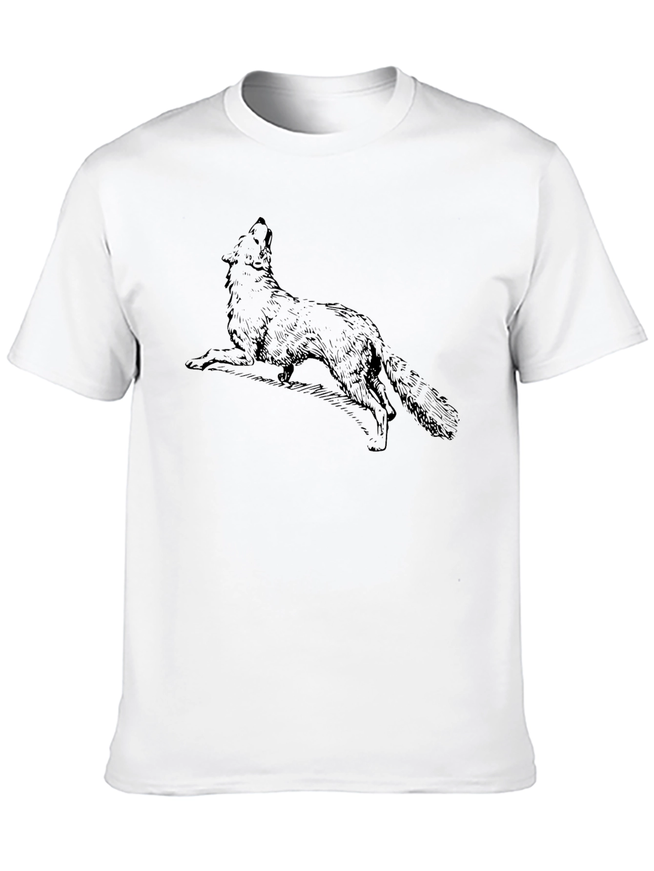 Black Wolf Graphic Tee - Mens Casual Style