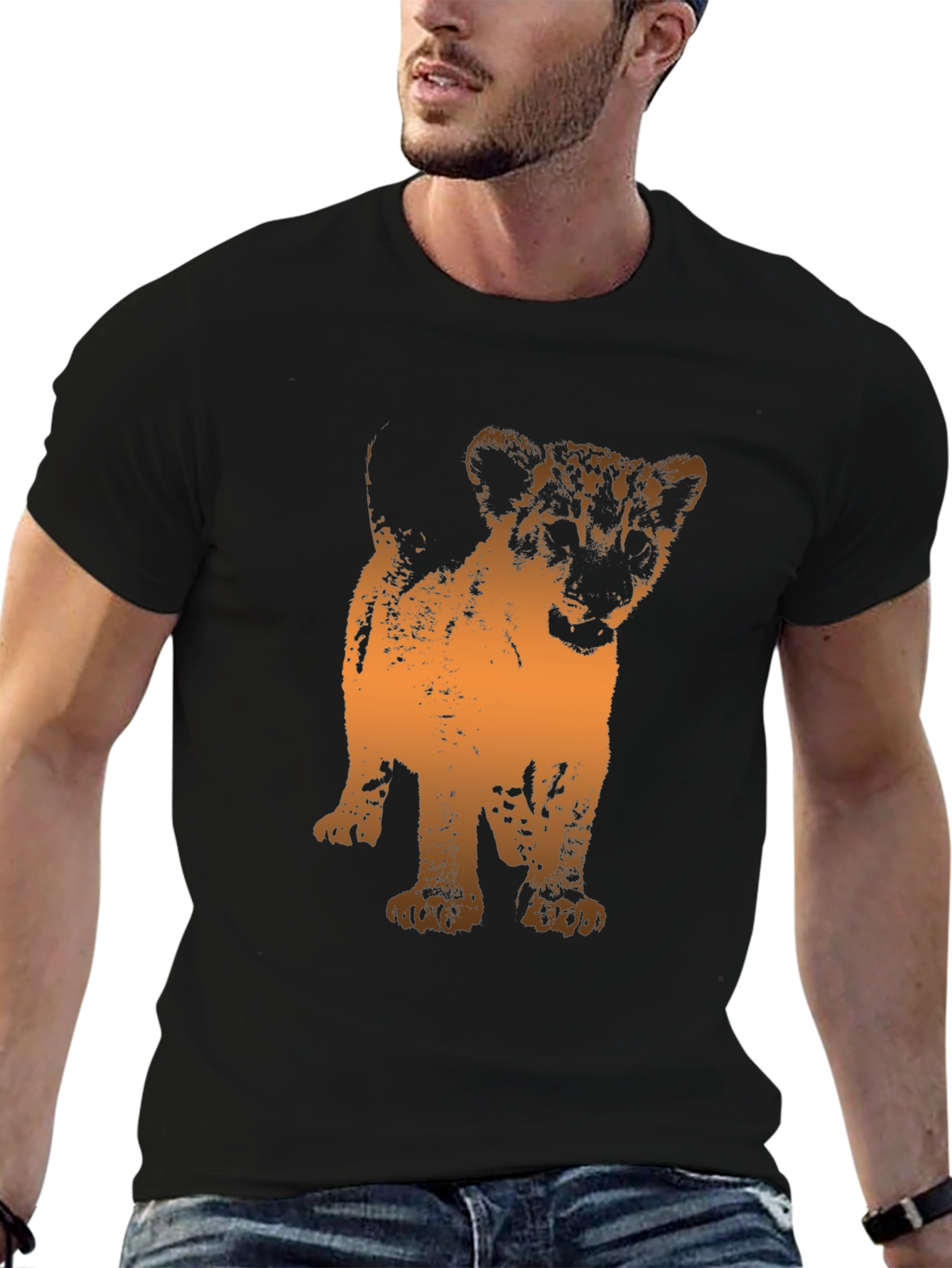 Lion Cub Graphic Tee - Black T-Shirt